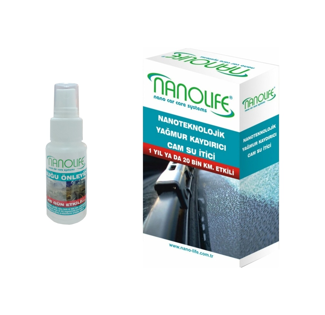 Nanolife Yağmur Kaydırıcı & Buğu Önleyici Set