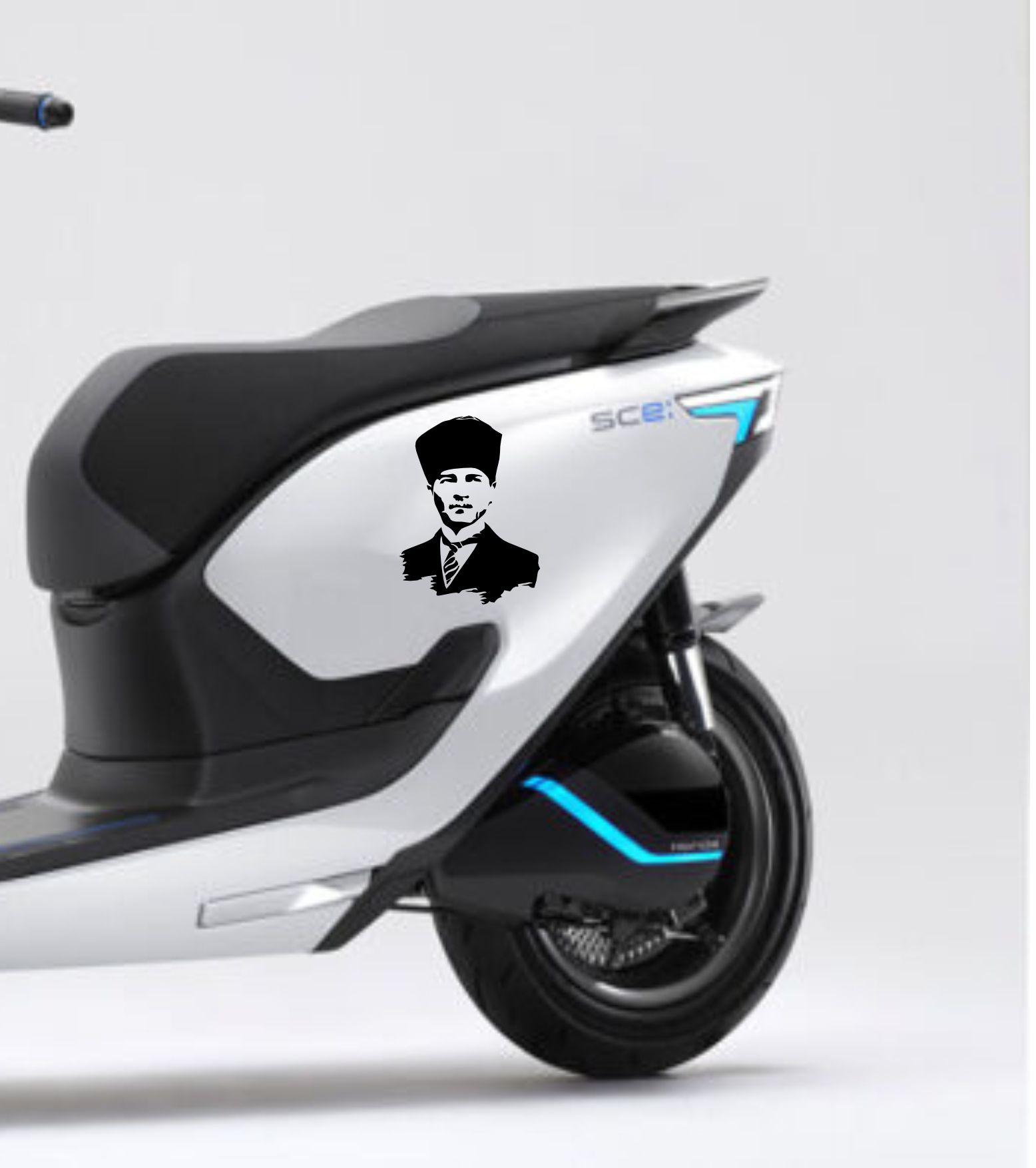 Atatürk Si̇lüet Gazi̇ Mustafa Kemal Büyük Türk Atatürk Başkomtan Sti̇cker Araba Oto Motosi̇klet Karavan Sti̇cker 00008 50X37 Cm 