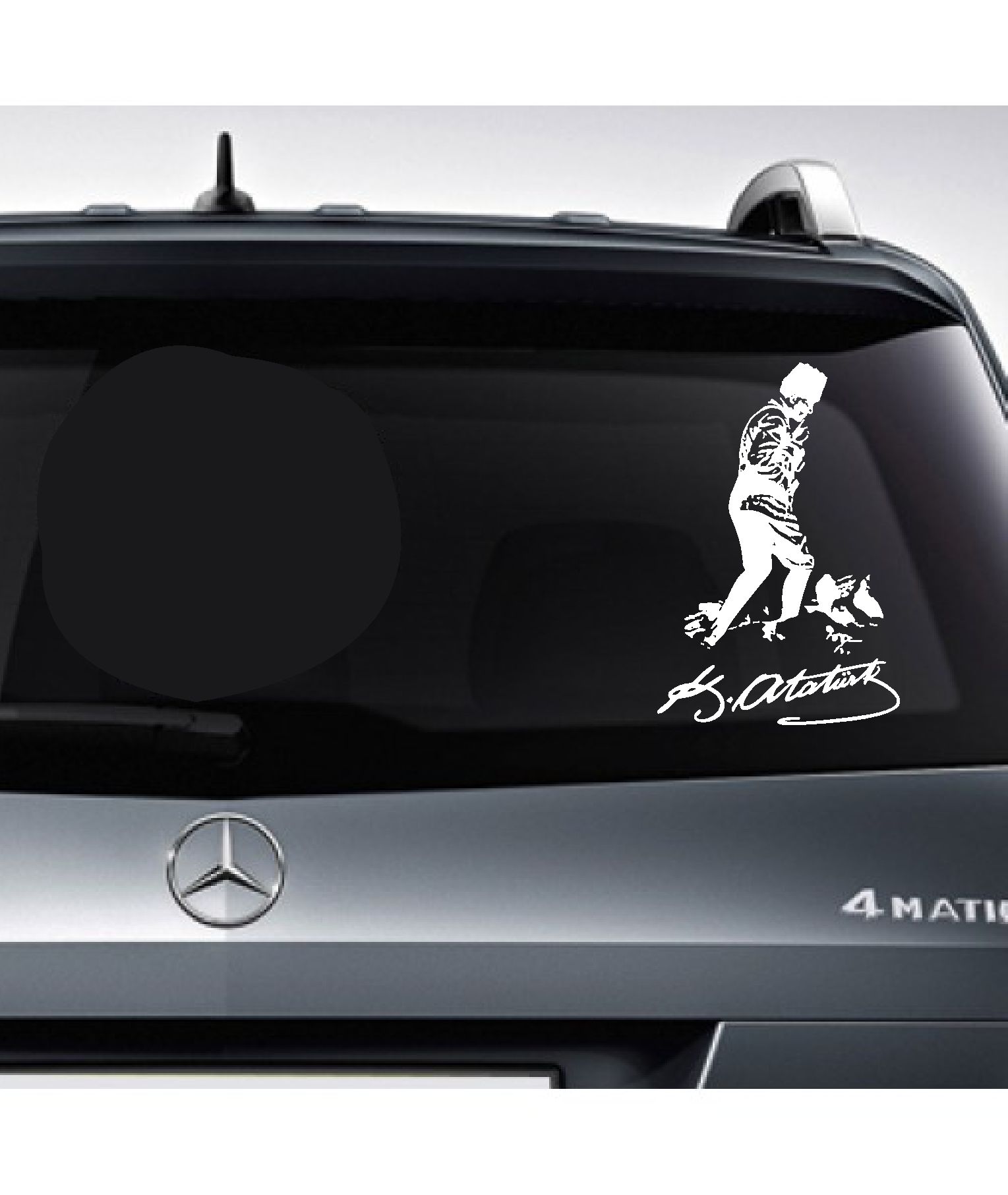 Mustafa Kemal Atatürk Kocatepe Si̇lüet Sti̇cker - Araba Oto Motosi̇klet Karavan Sti̇cker 00617 15X10 Cm 