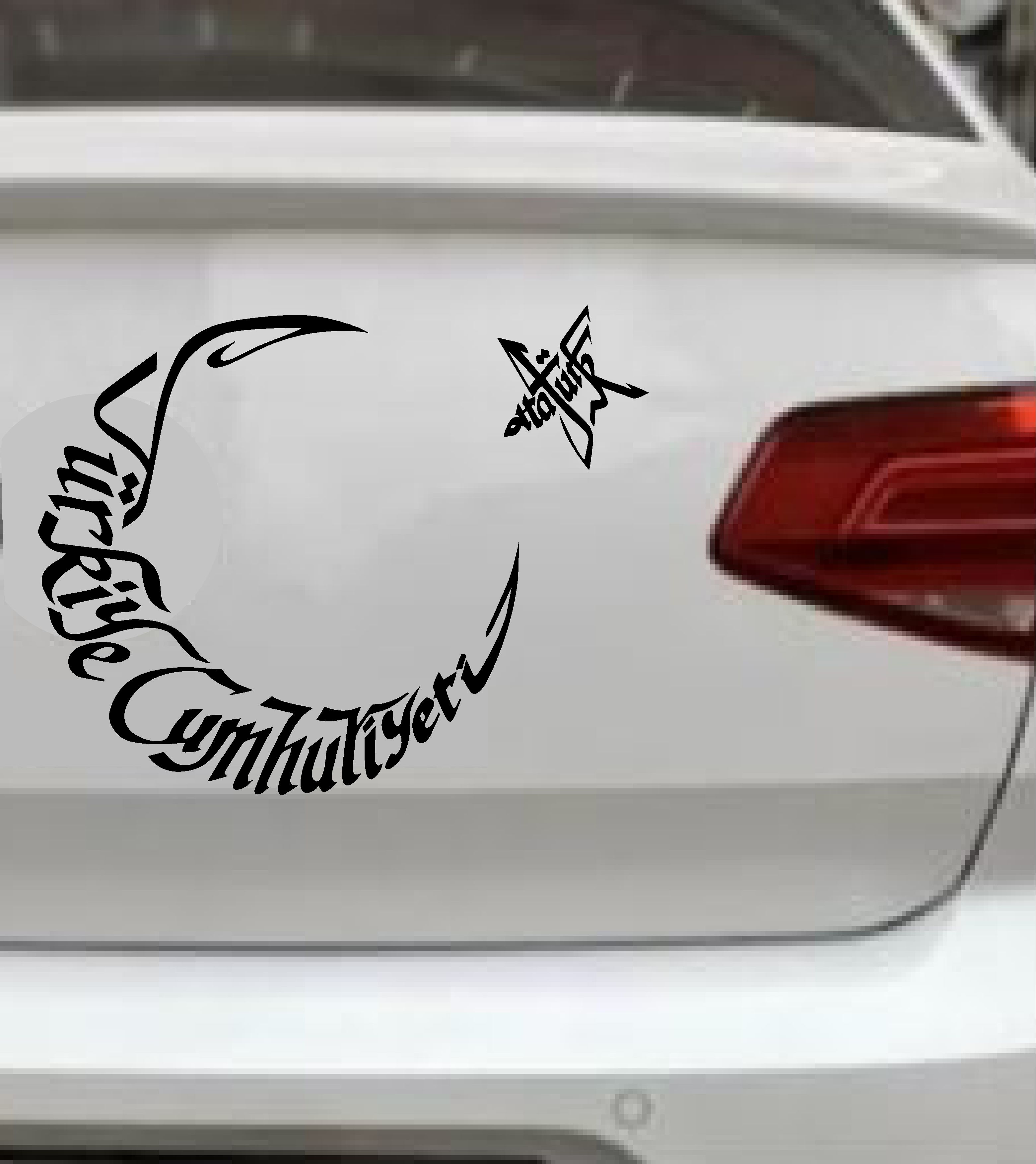 Ay Yıldız Türki̇ye Cumhuri̇yeti̇ Atatürk Sti̇cker - Araba Oto Cam Karavan Motosi̇klet Sti̇cker - 00053 15X12 Cm 