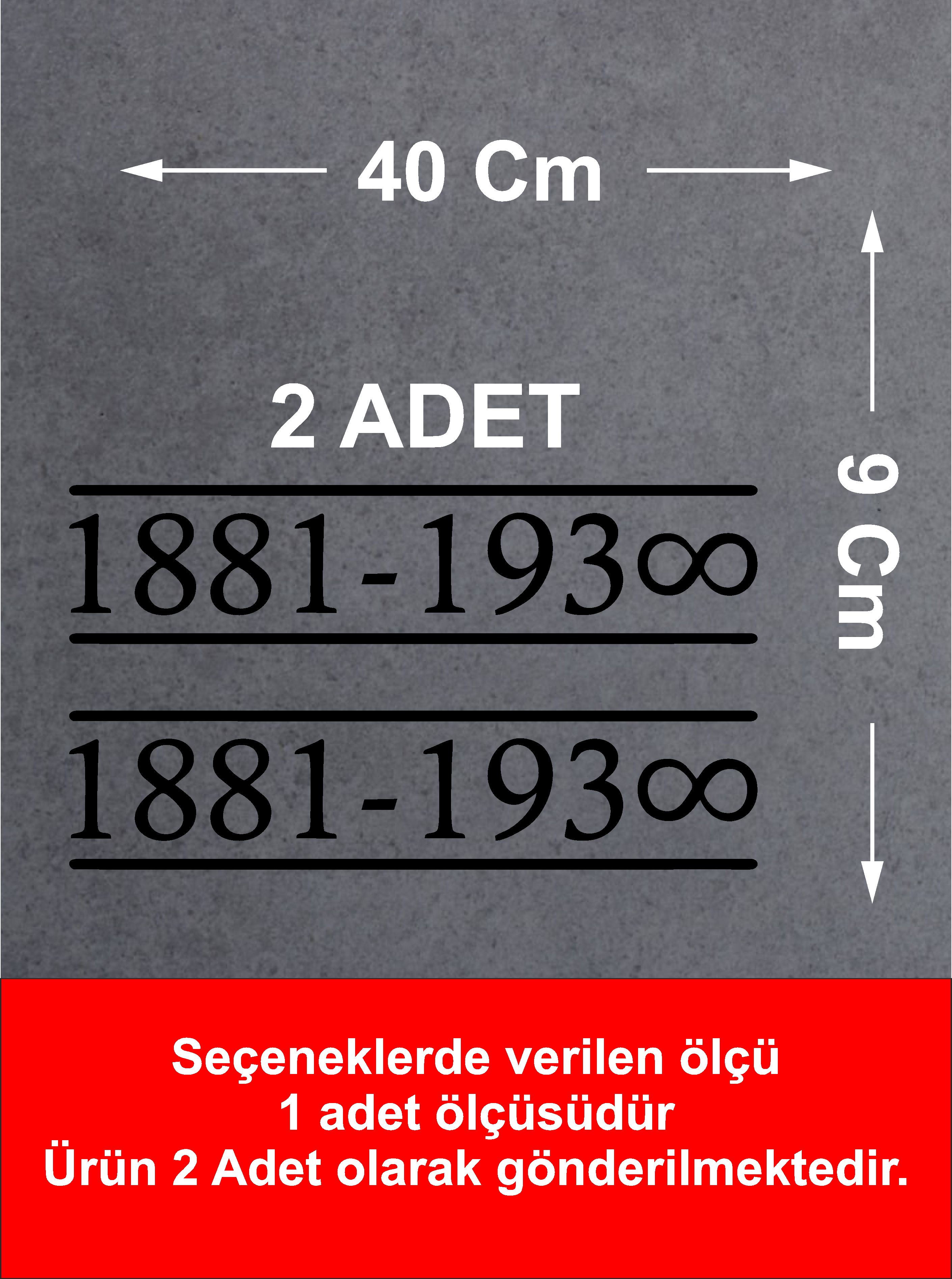 1881-1938 Mustafa Kemal Atatürk Sti̇cker - Ata Büyük Türk Atatürk Sti̇cker - Araba Oto Cam Motosi̇klet Karavan Sti̇cker - 00013 15X3,5 Cm 