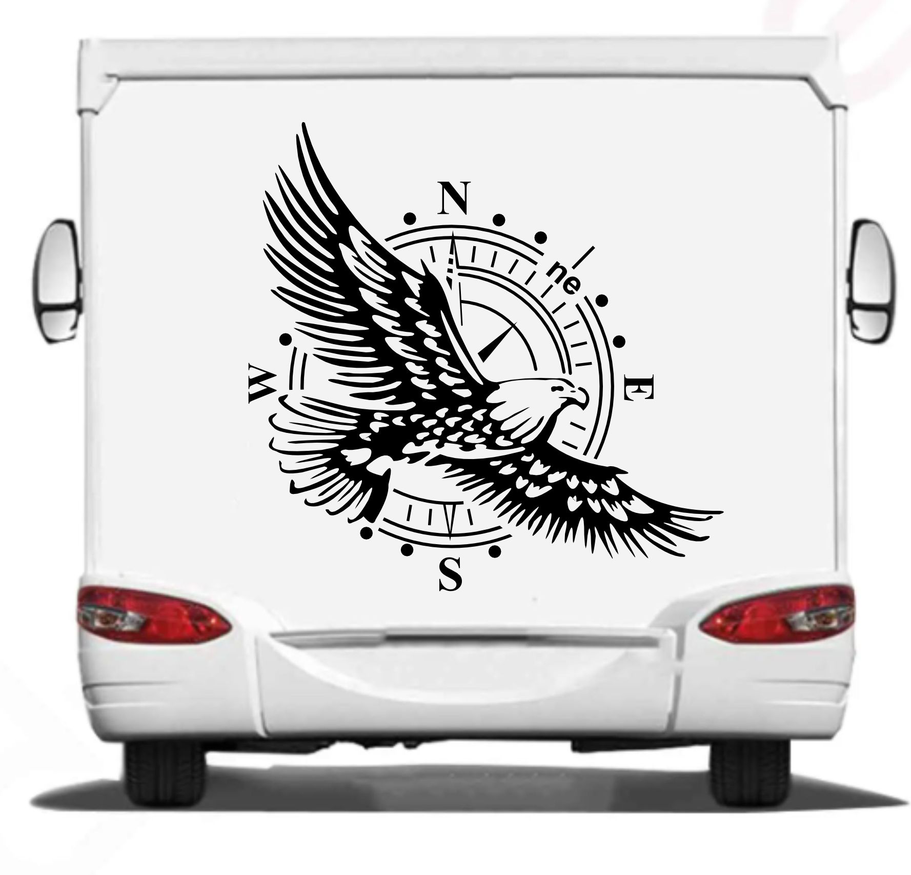 Pusula Kartal Off Road Sti̇cker, 4X4 Pi̇ckup Araba Oto Sti̇cker 02521 25X25 Cm 