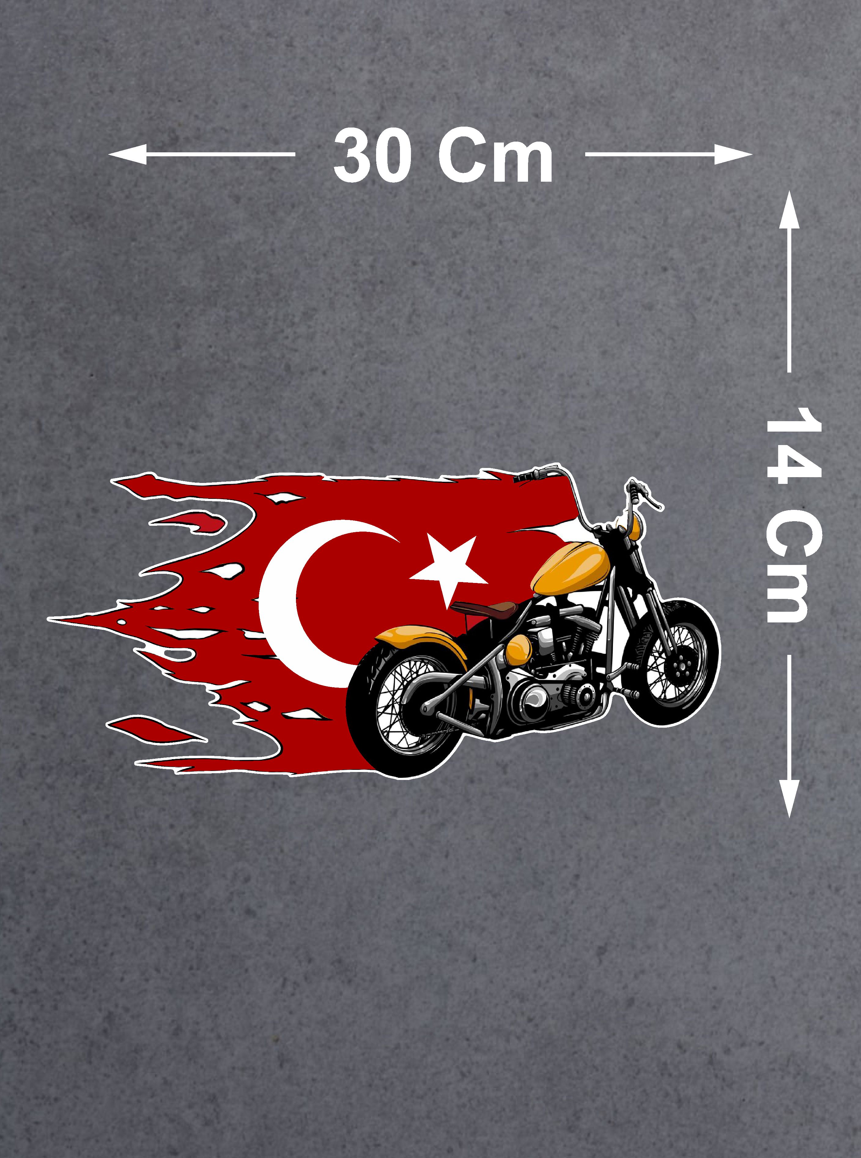Chopper Motosi̇klet Sti̇cker - Araba Oto Motosi̇klet Karavan Cam Sti̇cker - 00041 12X6 Cm 