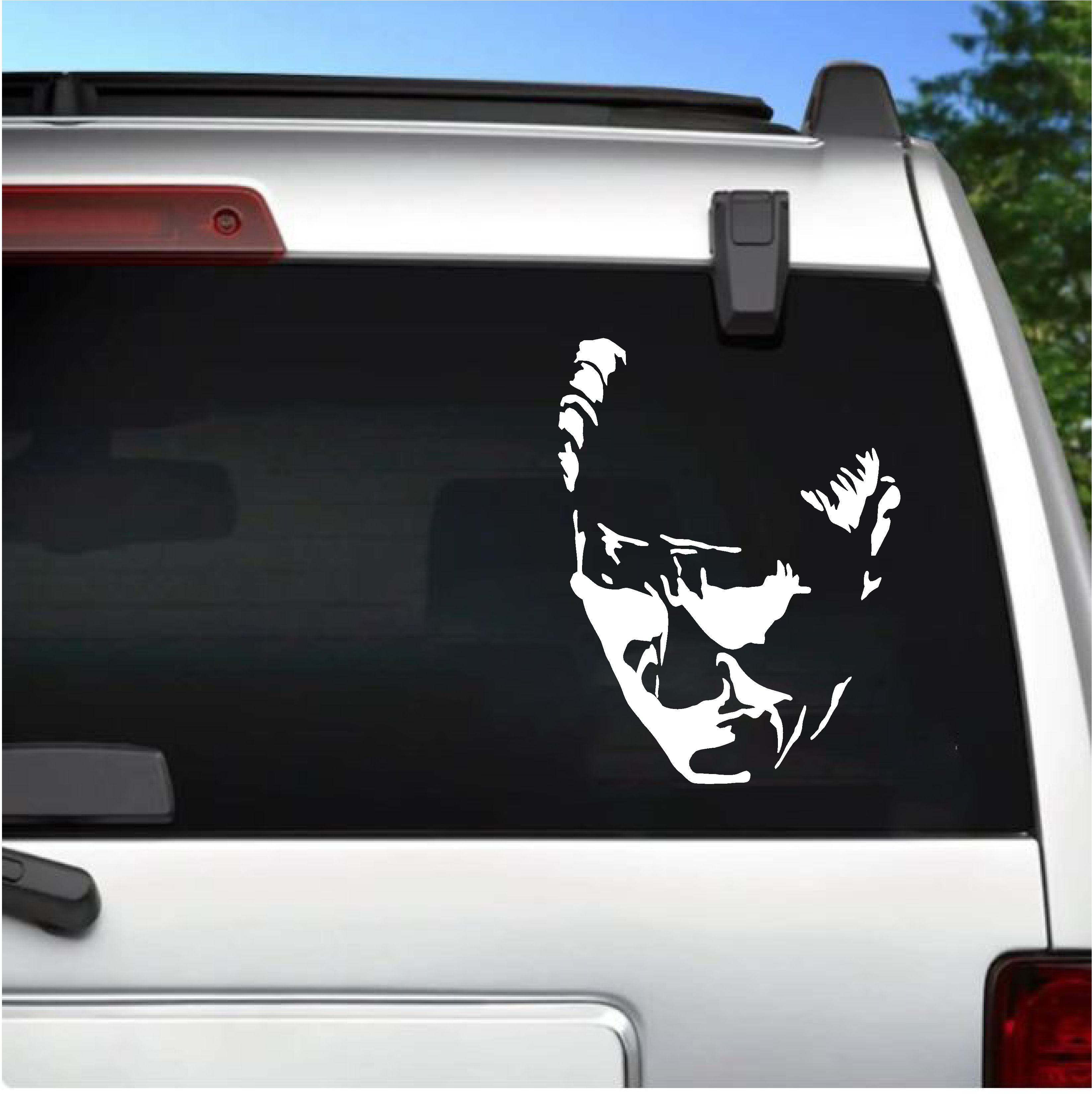 Sti̇cker Di̇zayn Atatürk Si̇lüet Sti̇cker - Araba Oto Motosi̇klet Karavan Cam Sti̇cker - 00393 12X9 Cm 