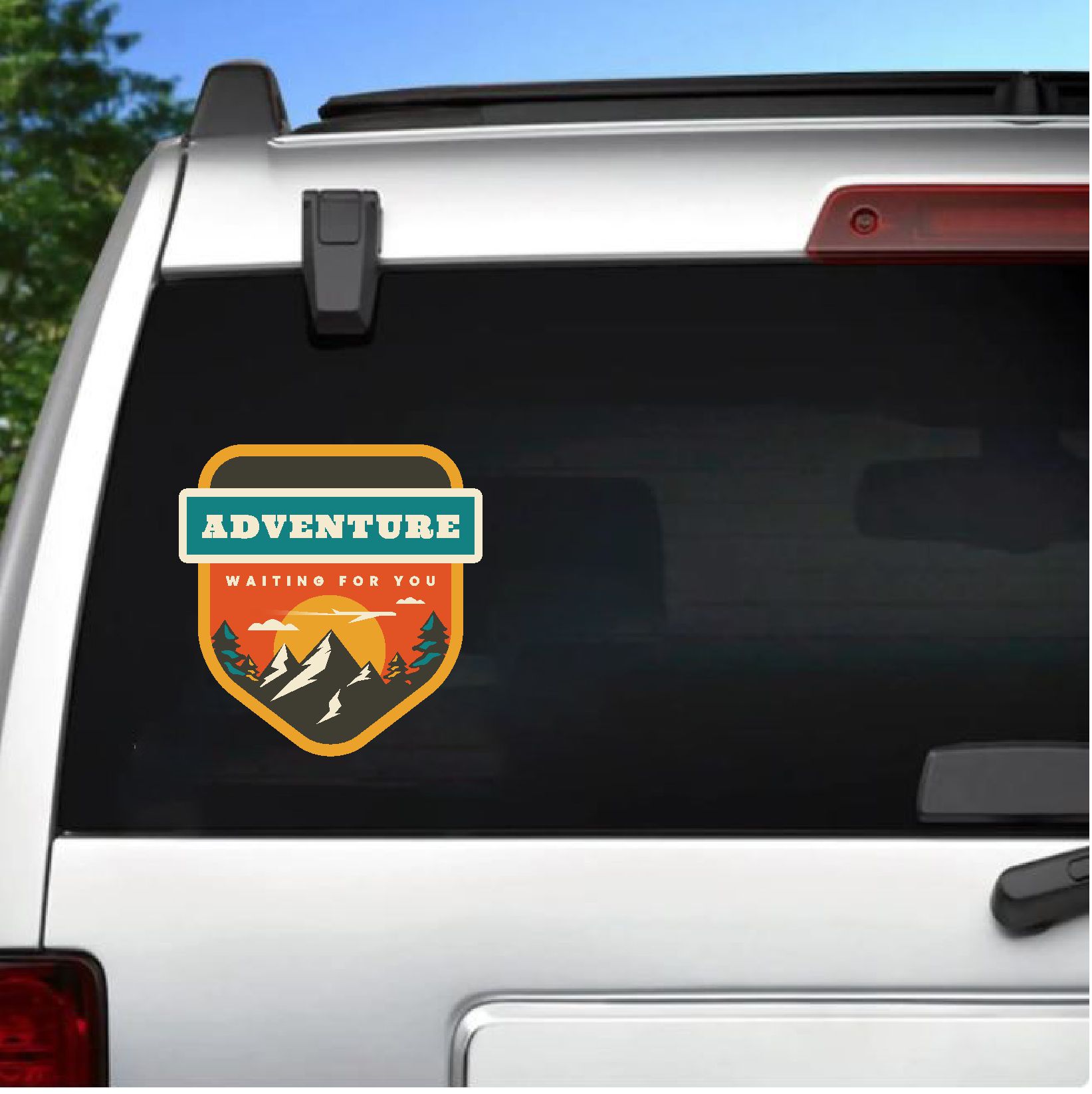 Adventure Kamp Dag Sti̇cker - Araba Oto Motosi̇klet Karavan Cam Sti̇cker - 00118 10X9 Cm 