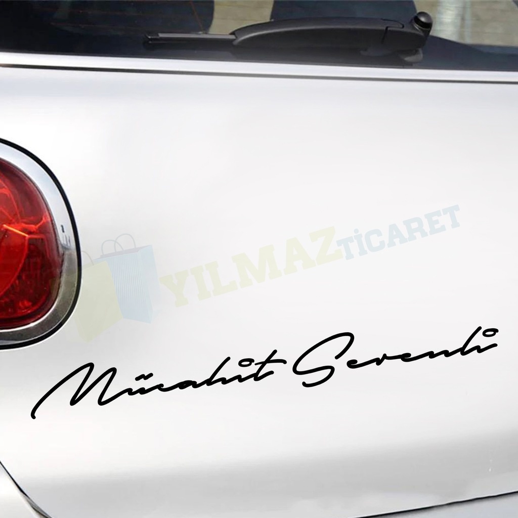 Ki̇şi̇ye Si̇ze Özel İsi̇m İmzası Ad Soyad Oto Sti̇cker Araba Motosi̇klet Eti̇ket 2 Adet 18-20 Cm Arasıdır