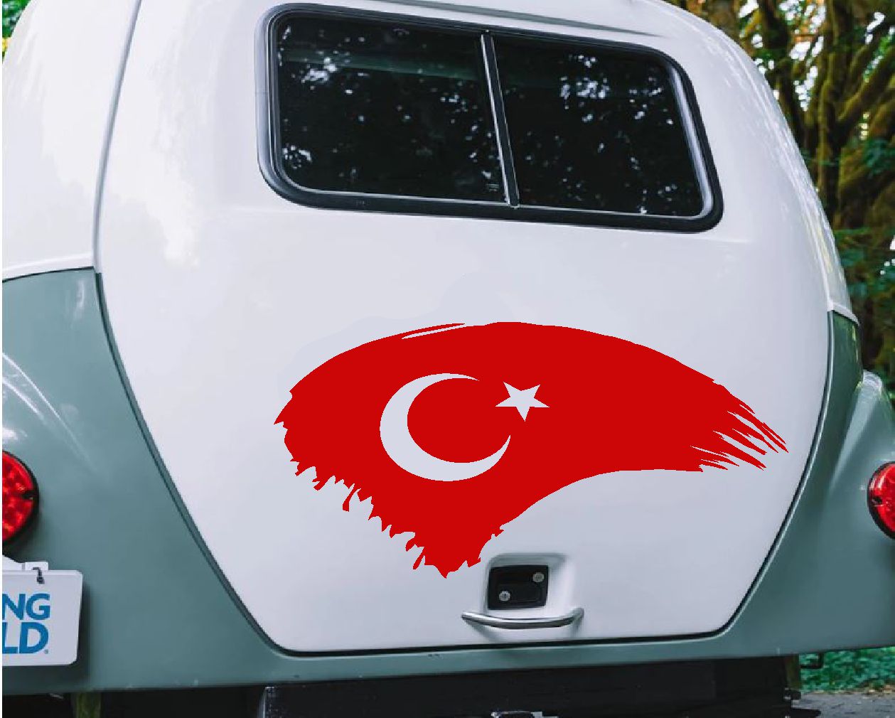 Türk Bayrağı Sti̇cker, Ay Yıldız, Türki̇ye, Araba Oto Motosi̇klet Karavan Sti̇cker 00786 30X15 Cm 
