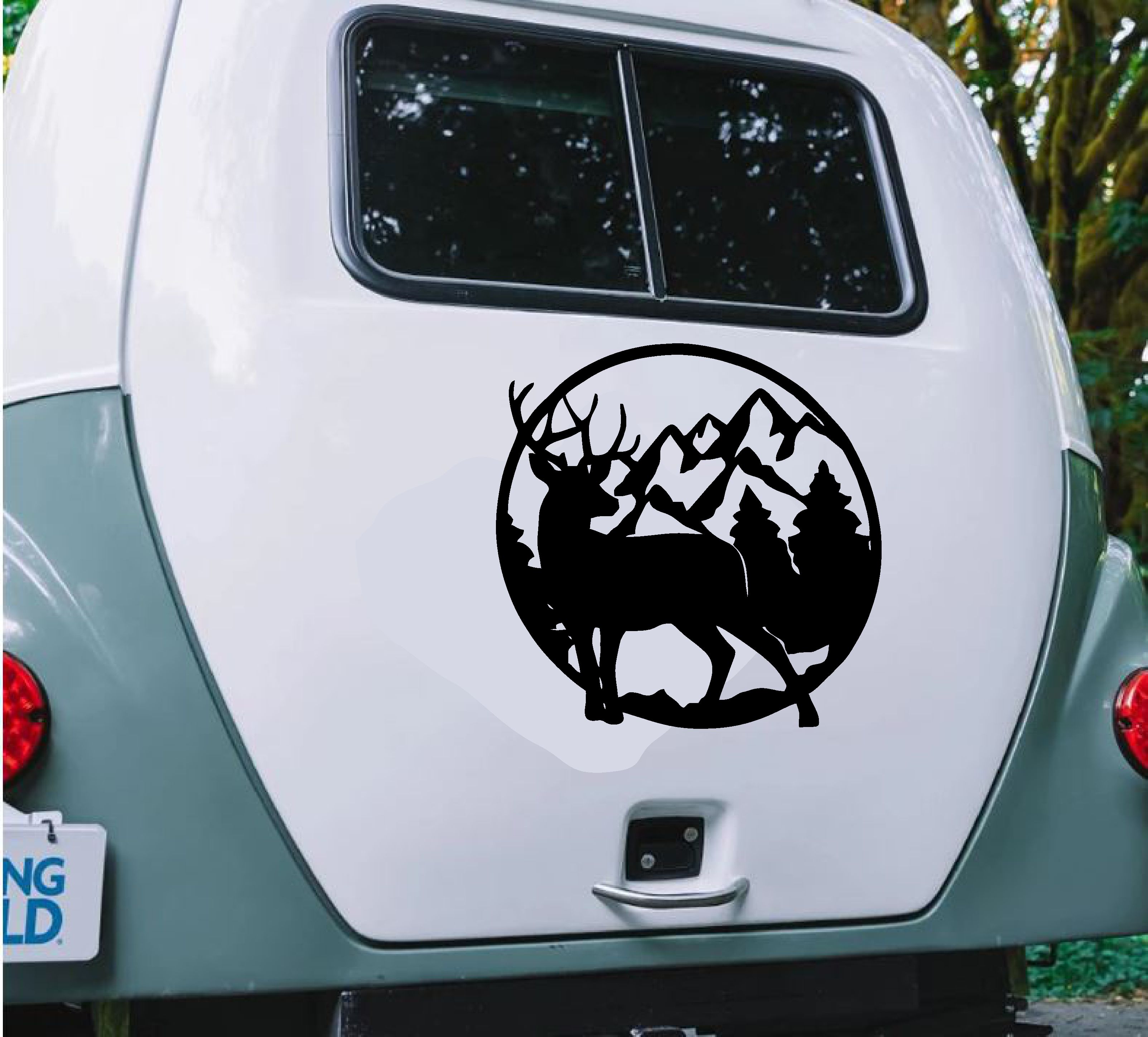 Avcı Geyi̇k Ve Dağ Sti̇cker - 4X4 Off Road Adventure Hunter Sti̇cker - Araba Oto Karavan Cam Motosi̇klet Sti̇cker - 02169 100X100 Cm 