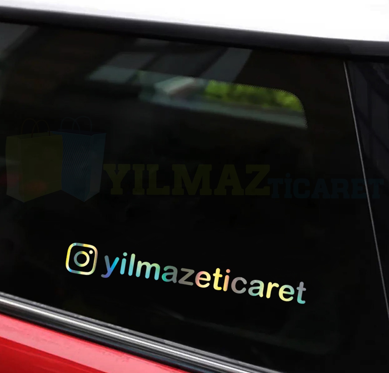 Ki̇şi̇ye Özel İnstagram Hologram Motosi̇klet Oto Sti̇cker Eti̇ket 2 Ad