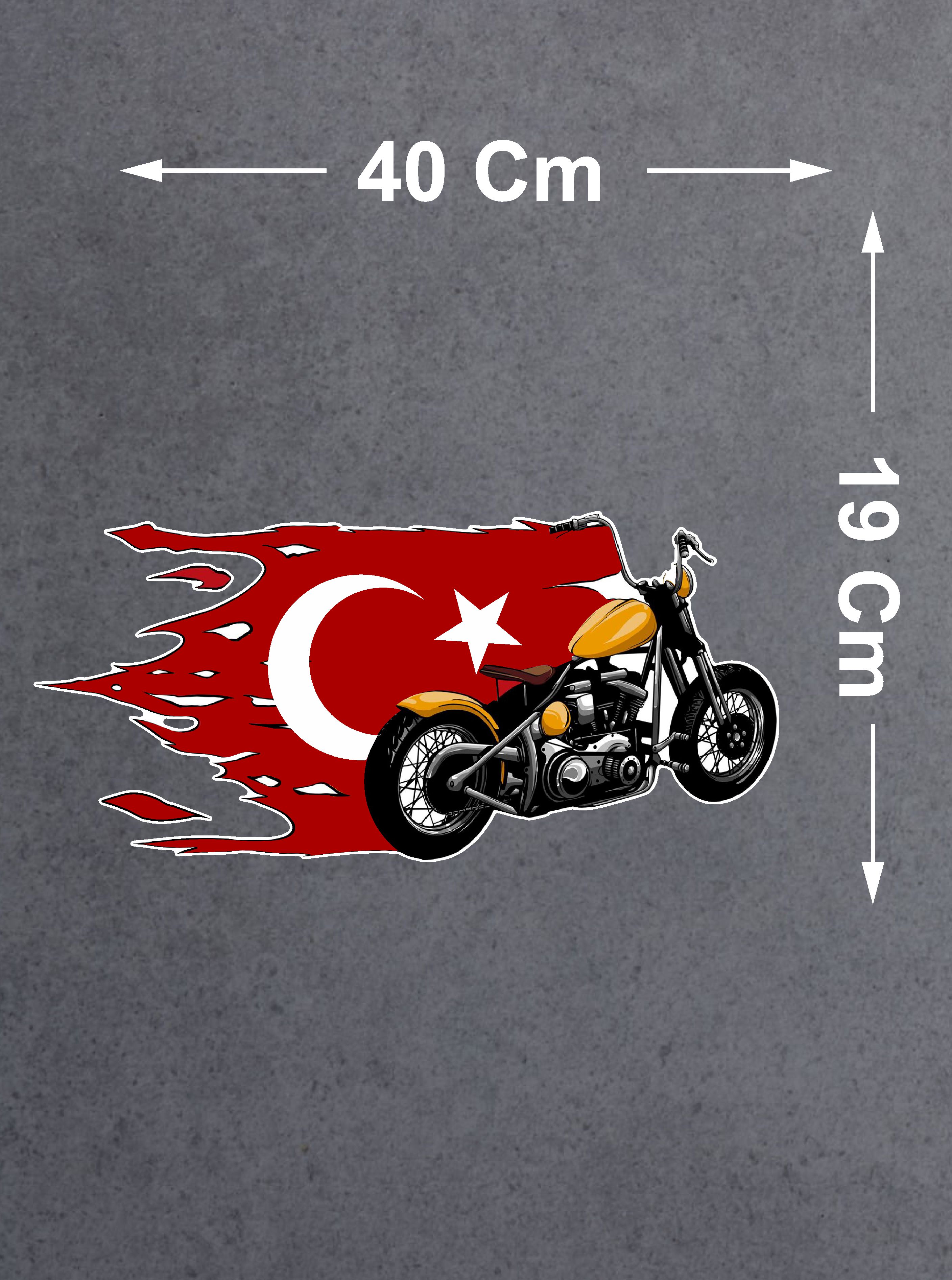 Chopper Motosi̇klet Sti̇cker - Araba Oto Motosi̇klet Karavan Cam Sti̇cker - 00041 12X6 Cm 