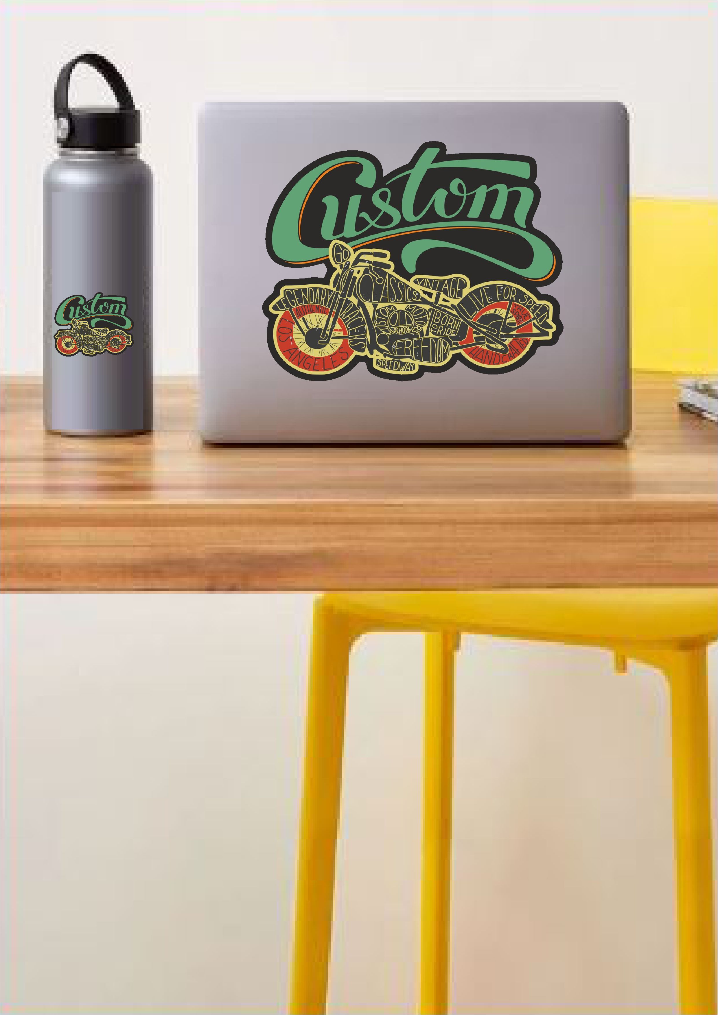 Vi̇ntage Motosi̇klet Sti̇cker - Custom Old School Sti̇cker - Araba Oto Motosi̇klet Sti̇cker 02507 8X6 Cm