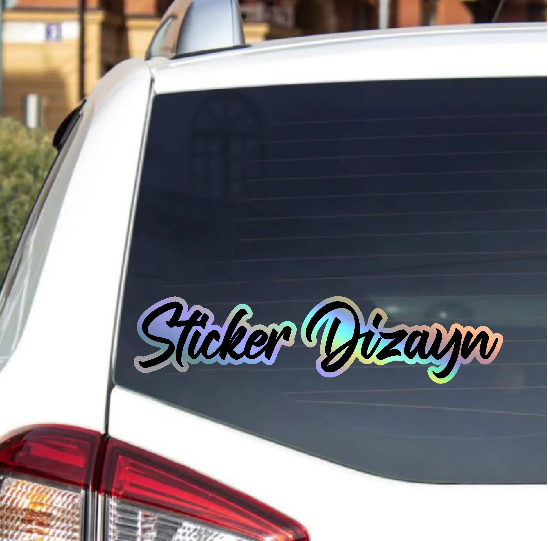 Hologramlı Janjanlı Ad Soyad Sti̇cker - Araba Oto Araç Motosi̇klet Karavan Cam Sti̇cker - 00309 12 Cm 