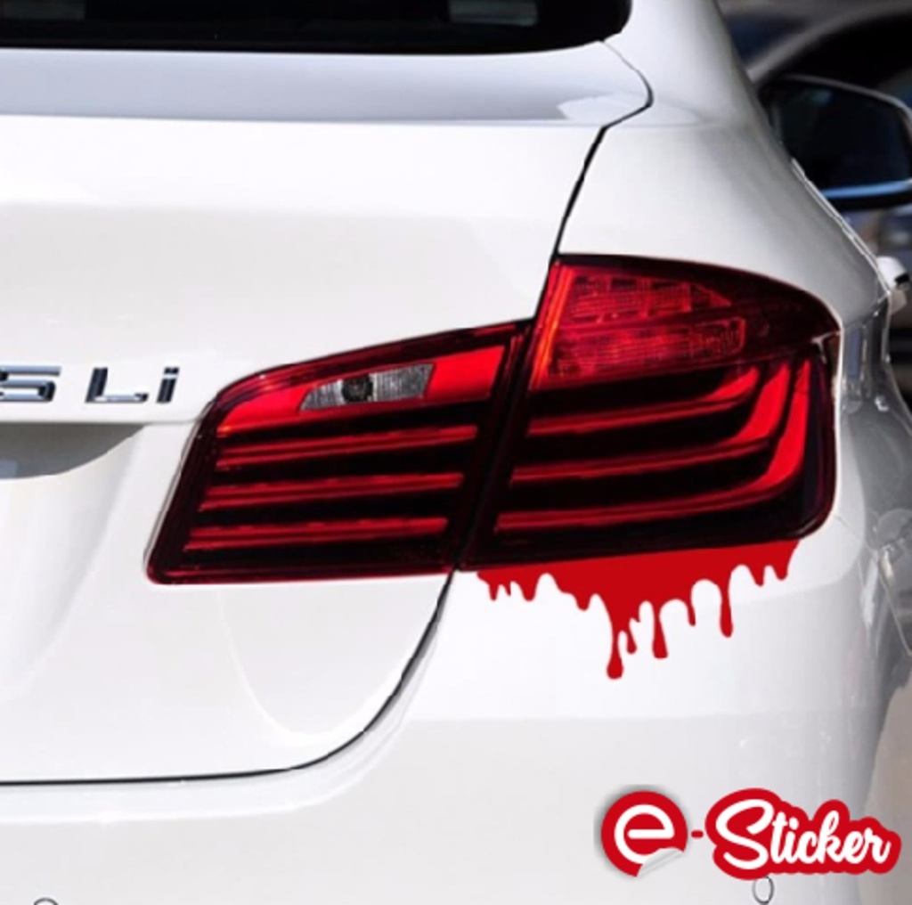 2 Adet Kan Damlası Far Sti̇cker Oto Sti̇cker Araba Sti̇cker Gri̇-30 X 10 Cm