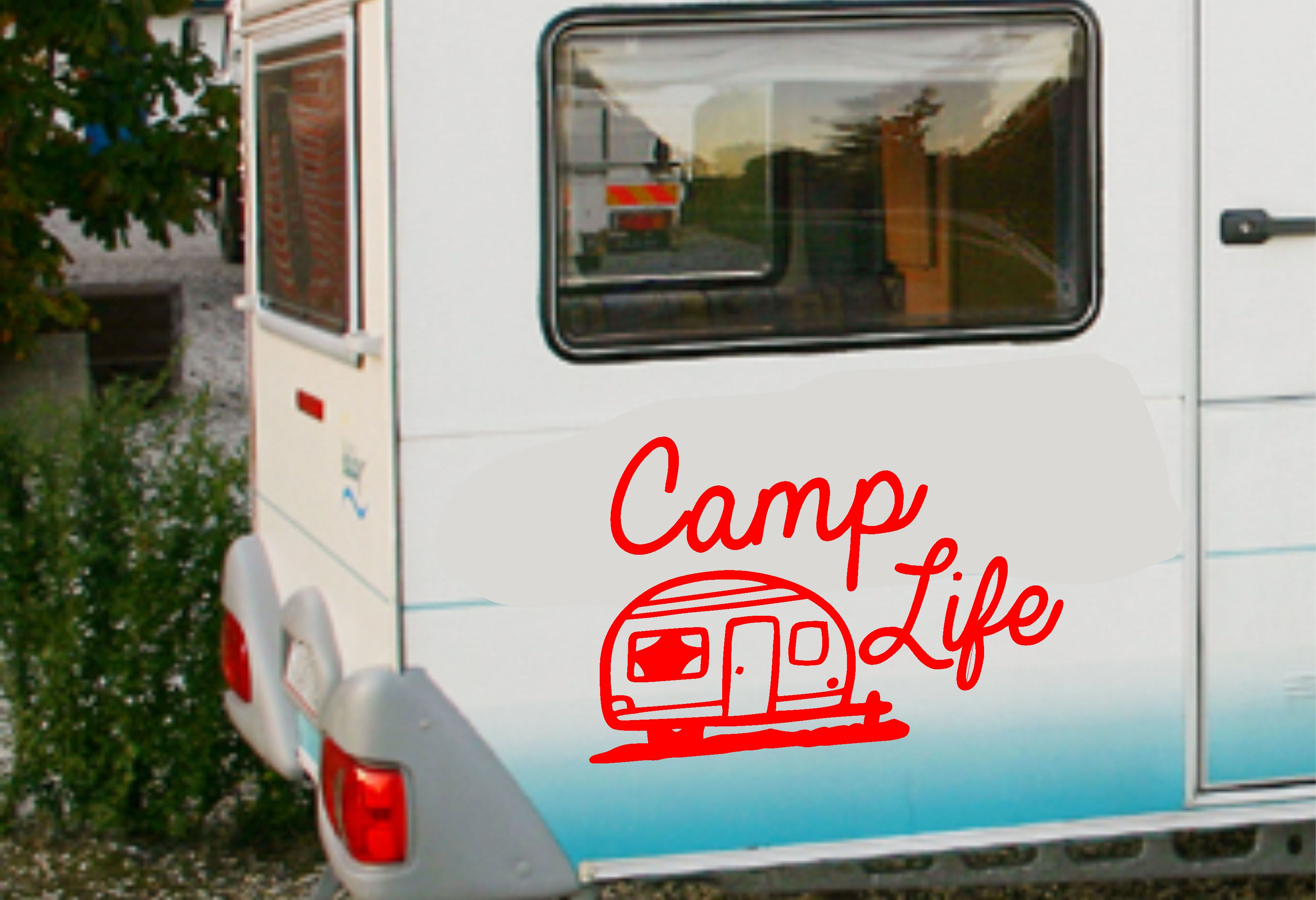 Camp Li̇fe Sti̇cker - Off Road Kamp Adventure 4X4 Kaavan Sti̇cker - Araba Oto Cam Karavan Sti̇cker - 00019 12X8 Cm 