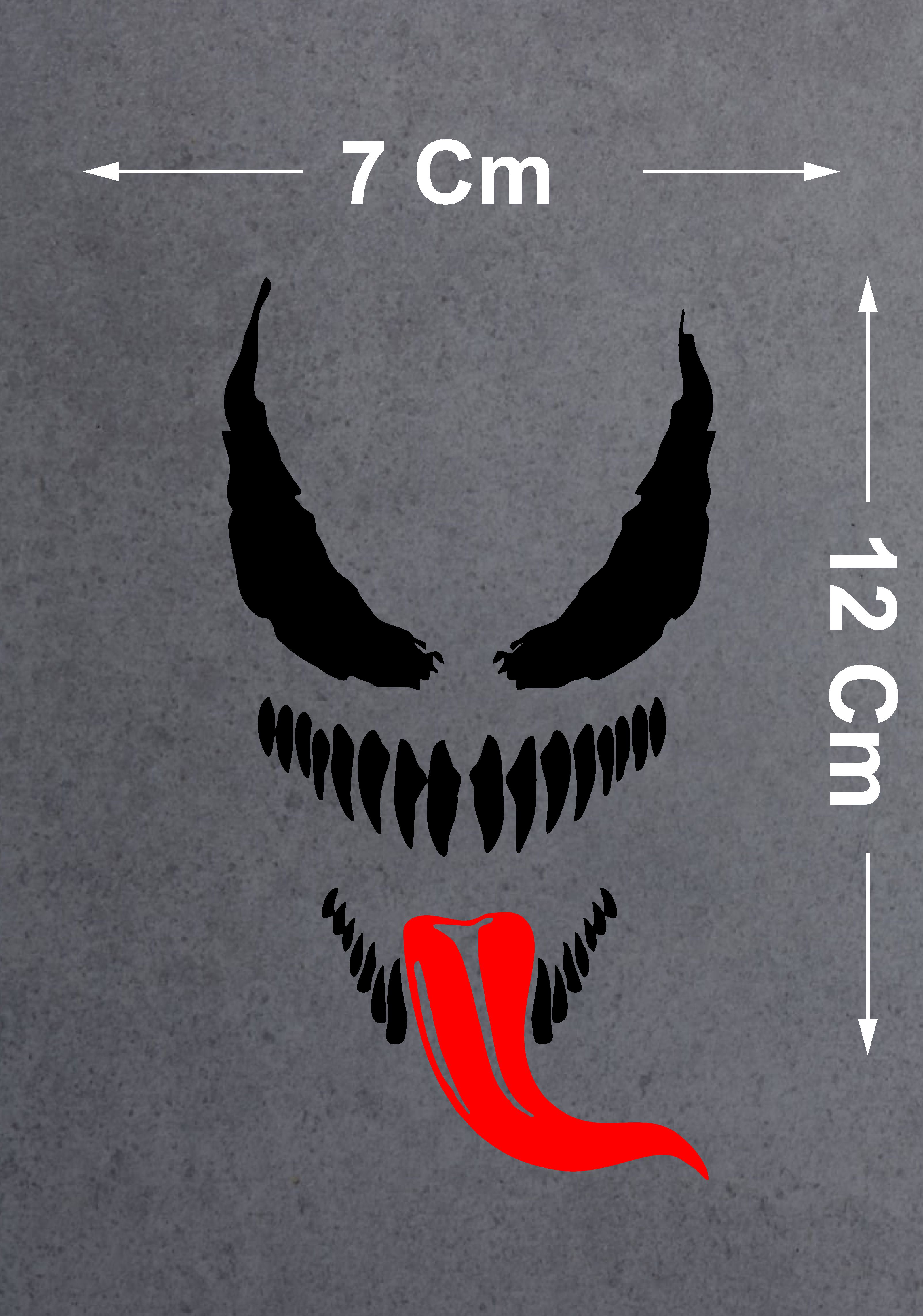 Venom Korkunç Öfke Sticker - Araba Oto Motosiklet Karavan Cam Sticker - 00138 12X7 Cm 