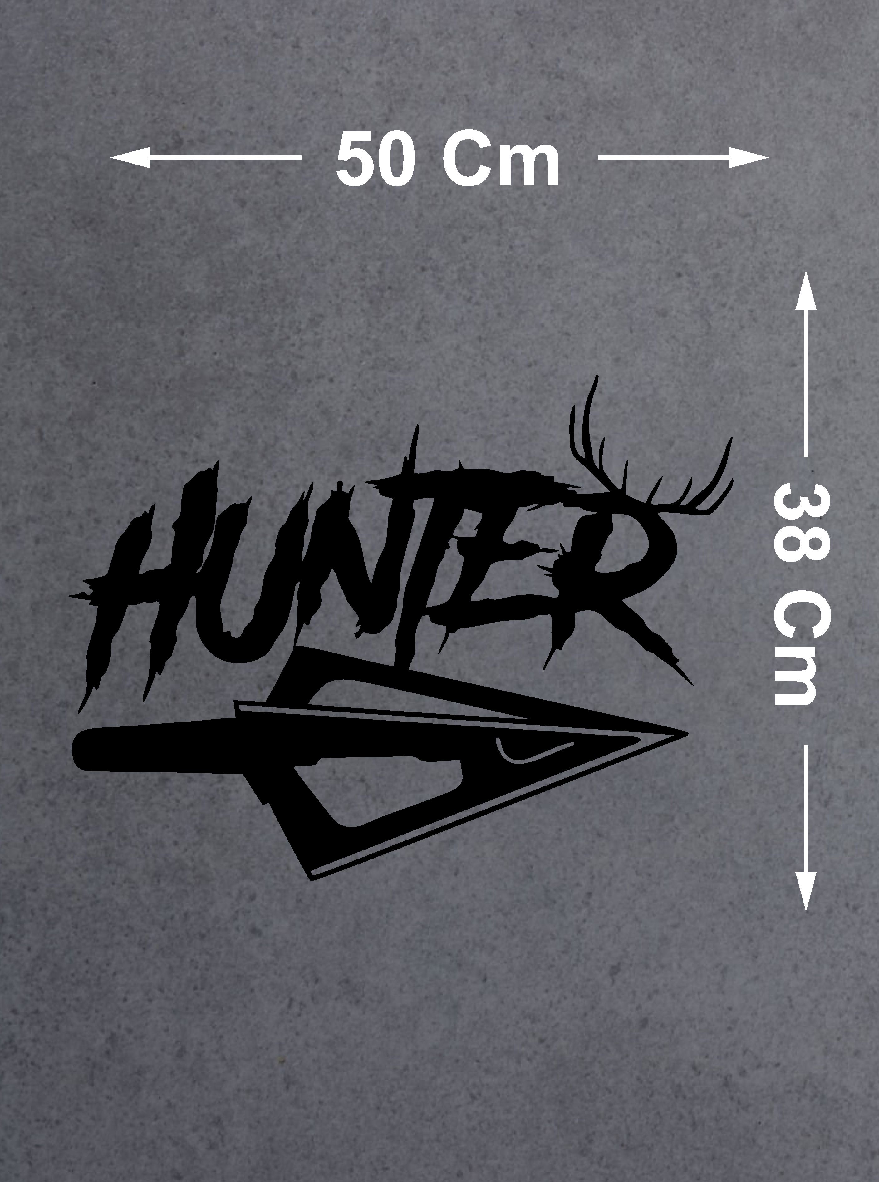 Hunter Avcı Sti̇cker - Araba Oto Motosi̇klet Karavan Cam Sti̇cker - 00267 10X8 Cm 