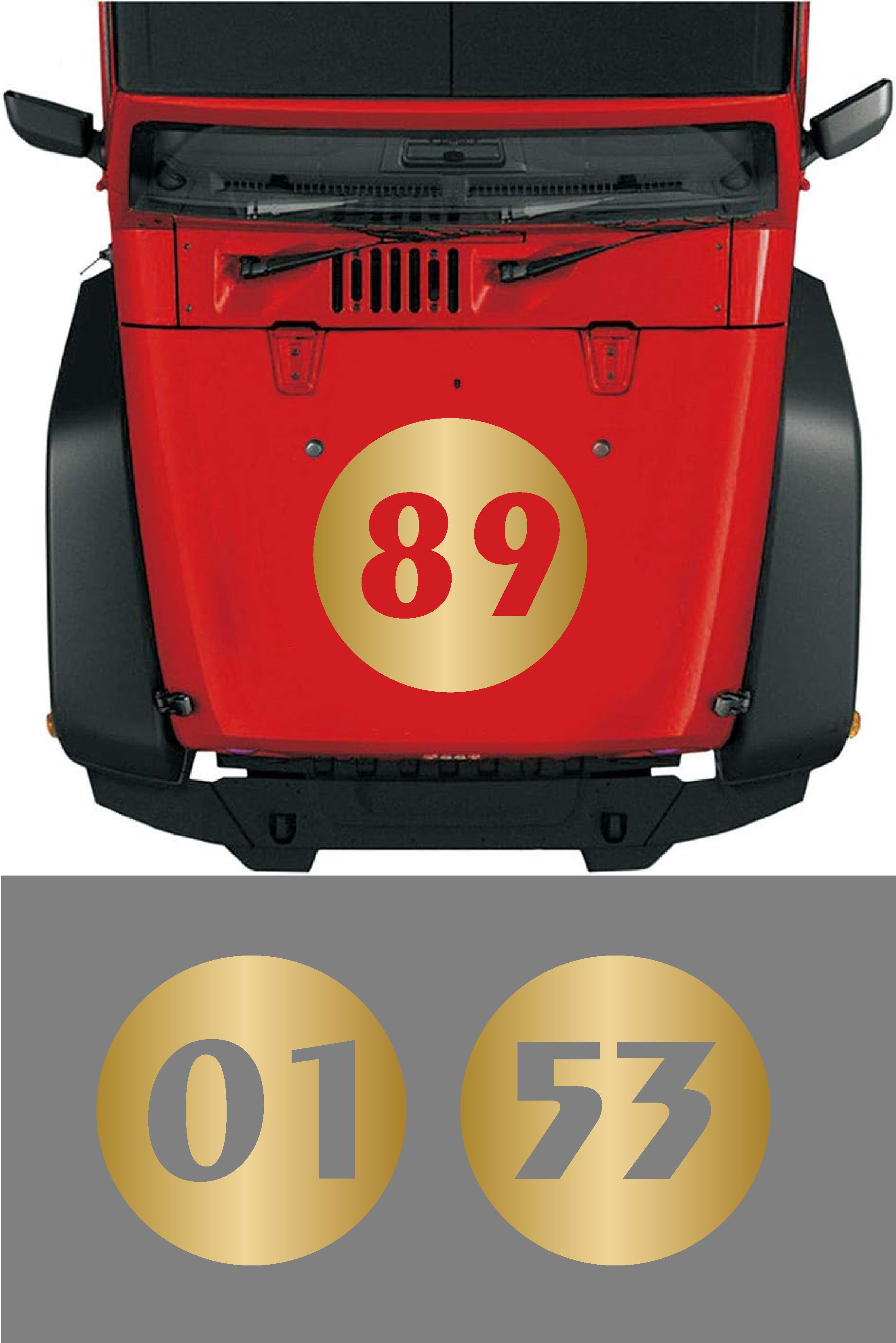 Ki̇şi̇ye Özel 2 Adet Numara Sti̇cker - Motosi̇klet Araba Oto Karavan Cam Sti̇cker - 00099 6X6 Cm 