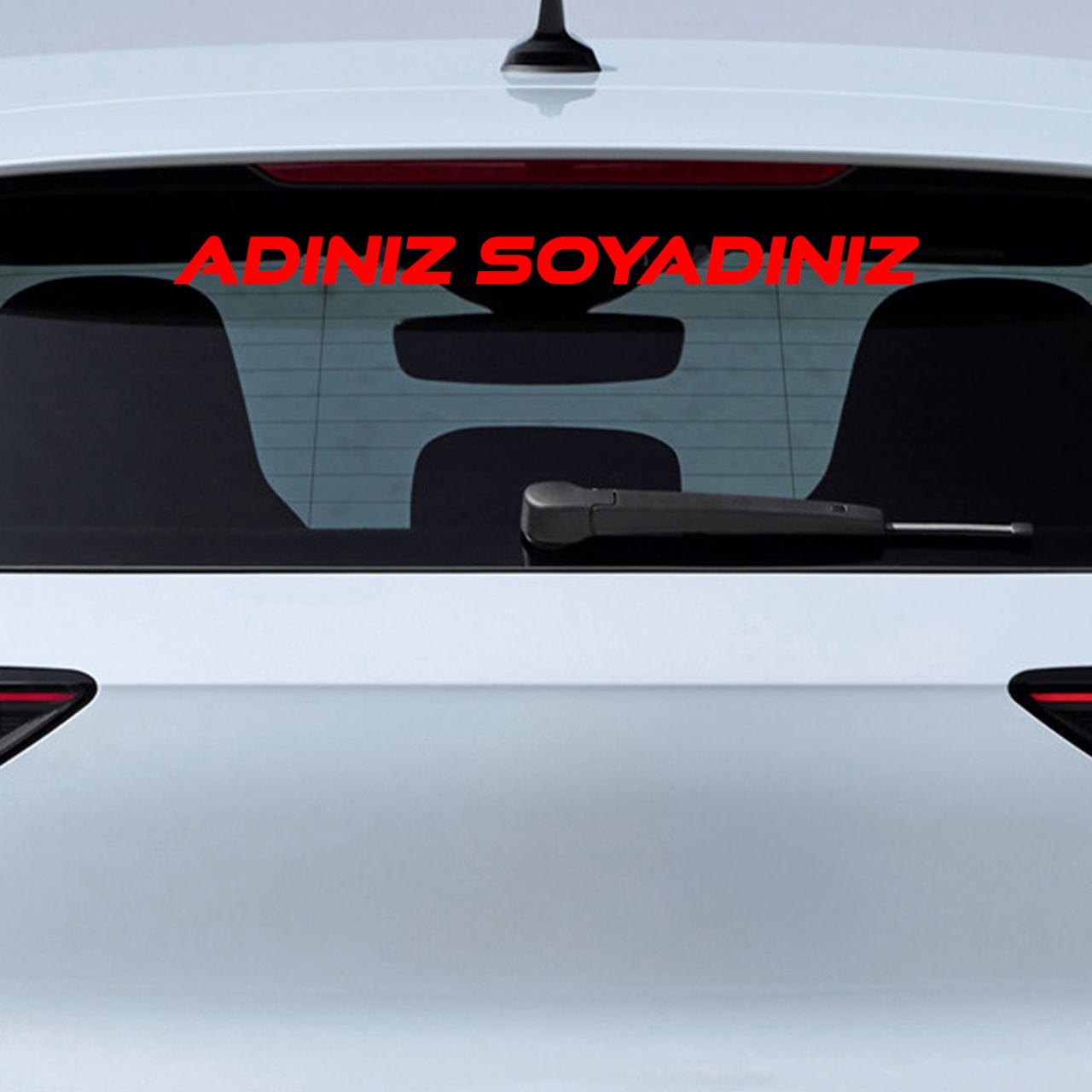 Ad Soyad Sti̇cker - İsi̇m Sti̇cker - İsi̇m Soyi̇si̇m Sti̇cker - Oto Sti̇cker - Araba Sti̇cker - 30Cm- Kırmızı 