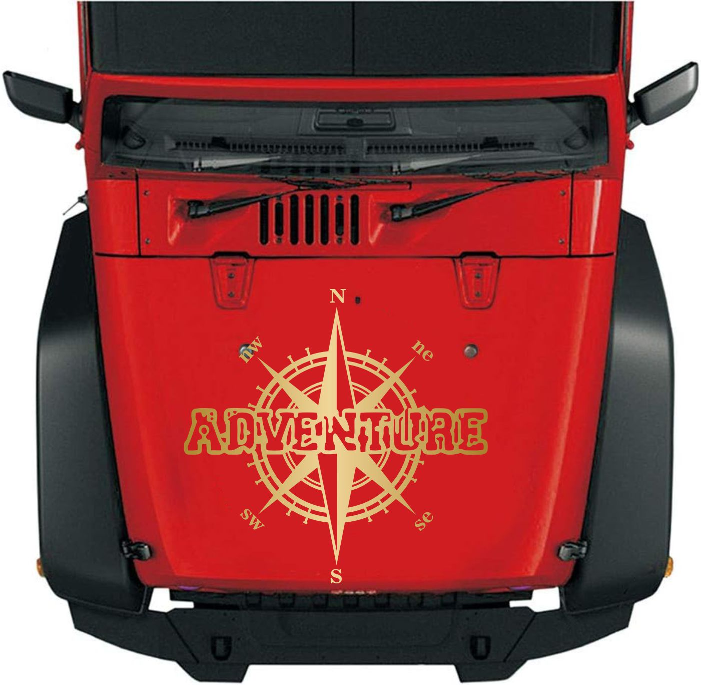 Pusula Ve Adventure Sti̇cker - Araba Oto Karavan Motosi̇klet Cam Sti̇cker - 00052 20X19 Cm 