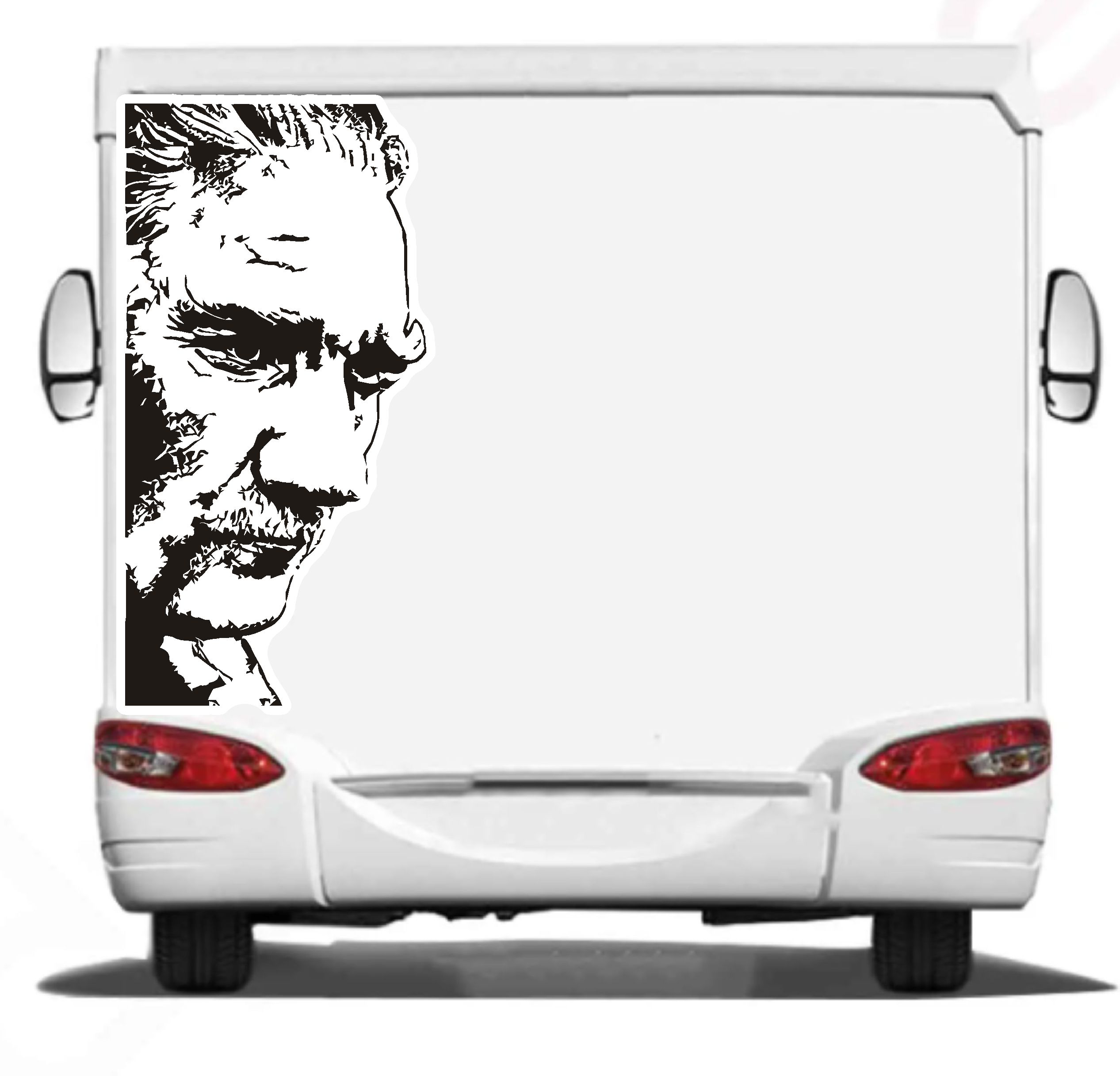 Mustafa Kemal Atatürk Sti̇cker - Atatürk Si̇lüet Sti̇cker - Araba Oto Cam Motosi̇klet Karavan Sti̇cker - 00018 12X6 Cm 