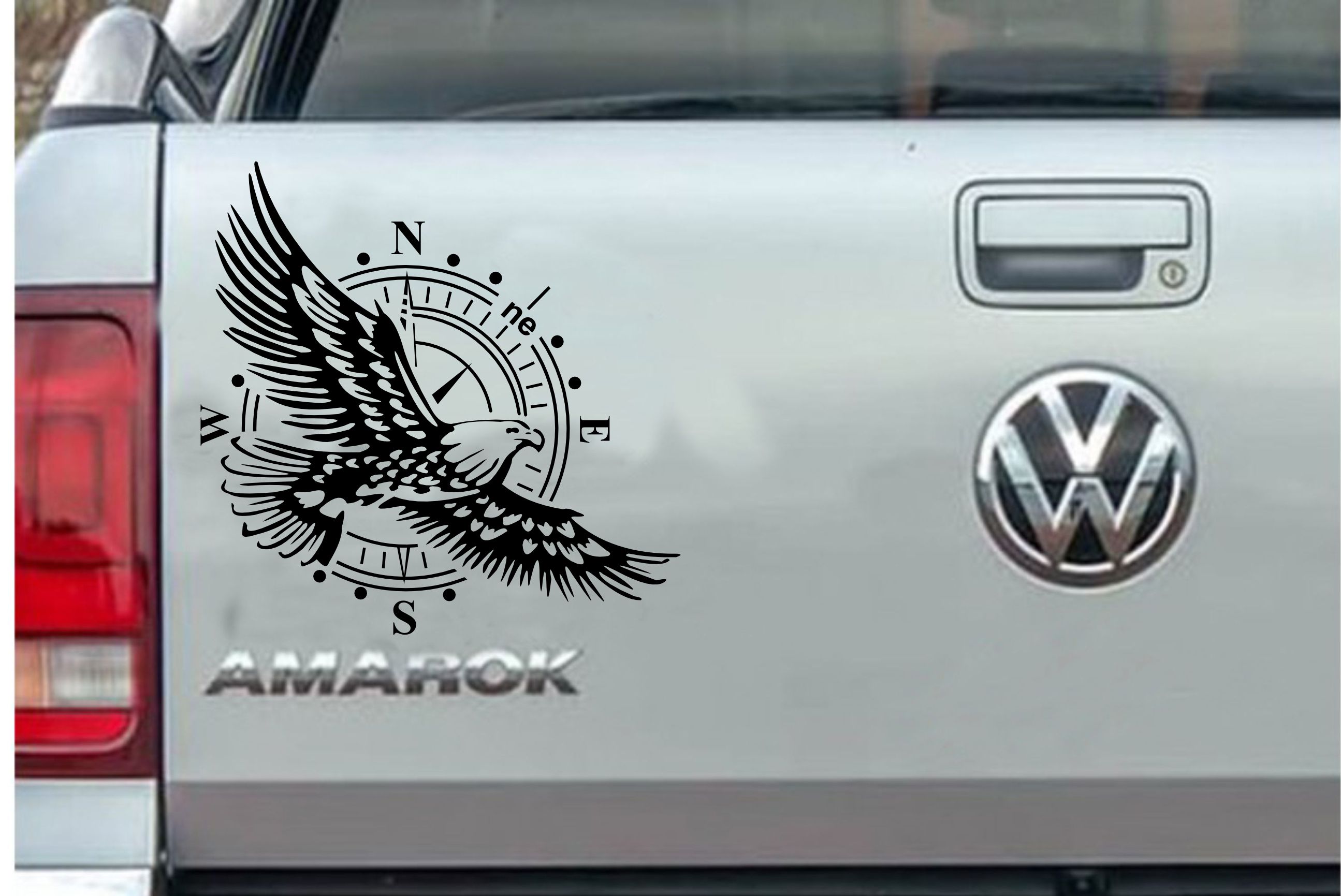 Pusula Kartal Off Road Sti̇cker, 4X4 Pi̇ckup Araba Oto Sti̇cker 02521 25X25 Cm 