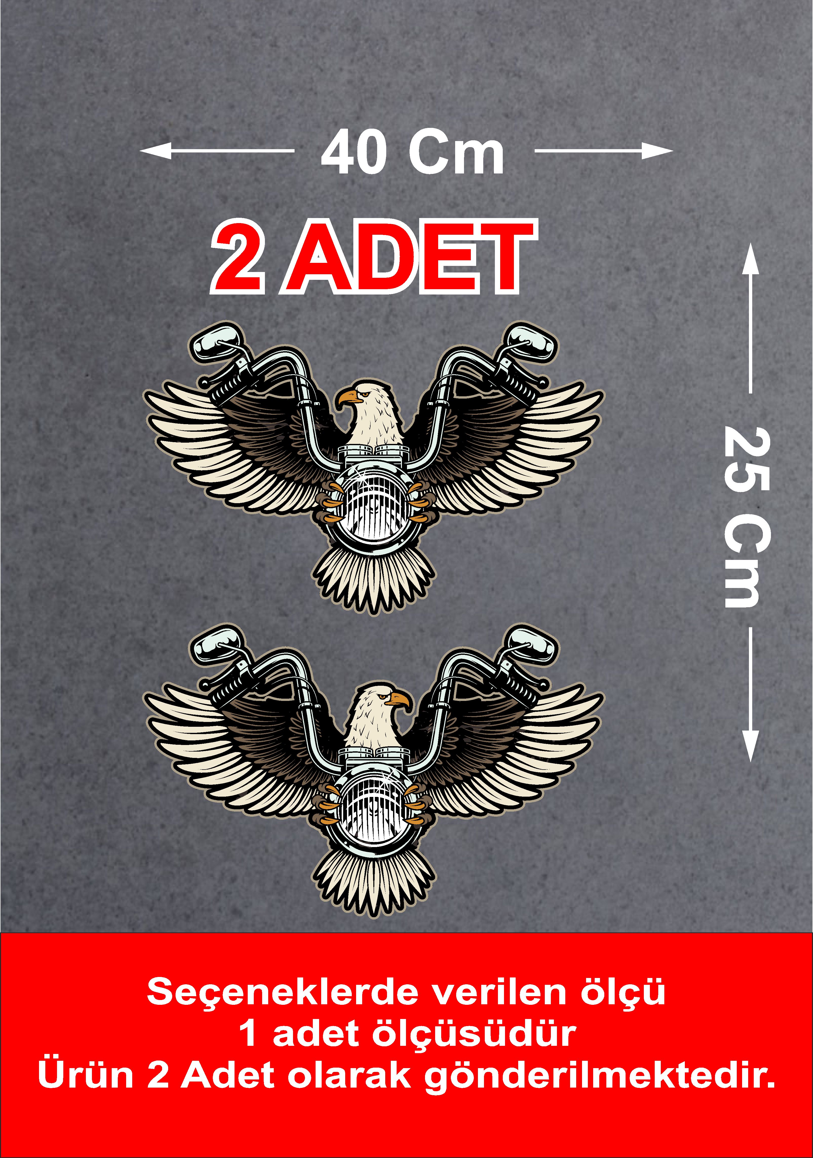 Chopper Motosi̇klet Kartal Sti̇cker - Araba Oto Motosi̇klet Cam Sti̇cker - 02141 10X6 Cm 