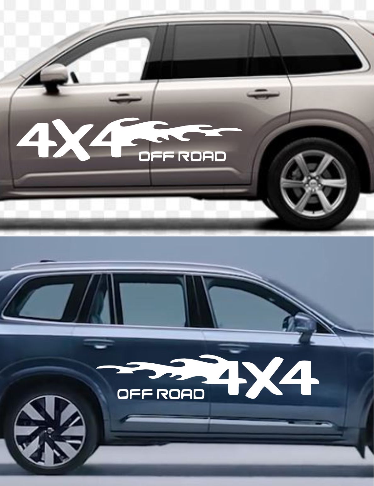 4X4 Off Road Sti̇cker, Pi̇ckup Araba Sti̇cker 02520 120X24 Cm 