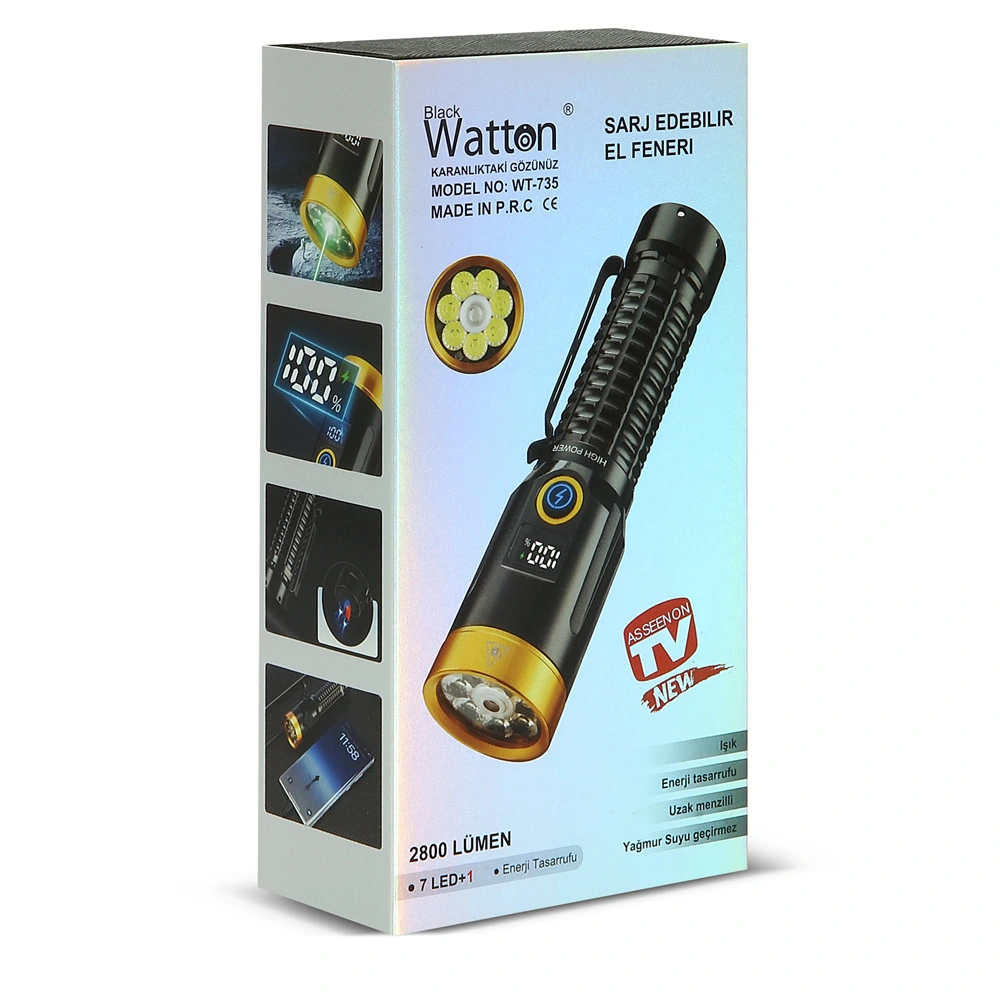 Evimdeyokyok 2800 Lümen Özel Seri Yeşil Lazer Özellikli Mıknatıslı Wt-735