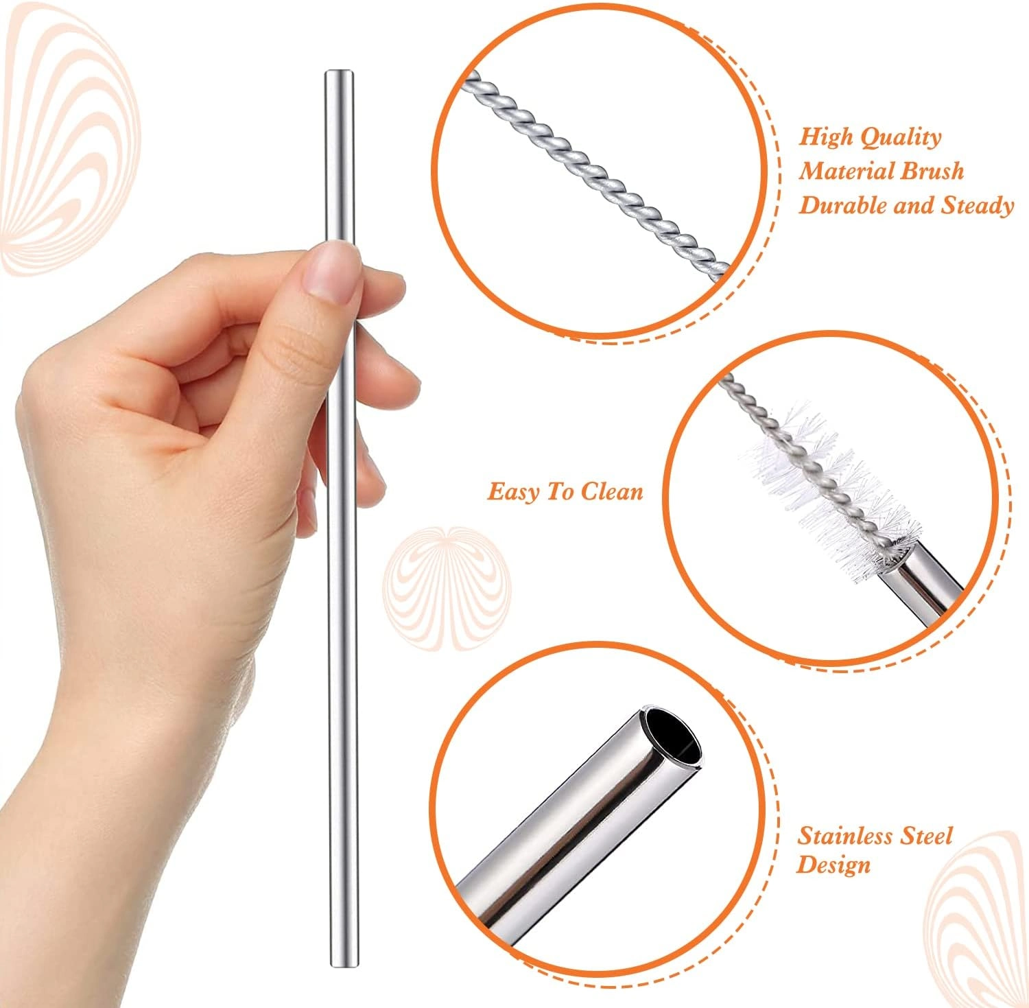 Evimdeyokyok 3 Parça Paslanmaz Çelik Pipet Seti