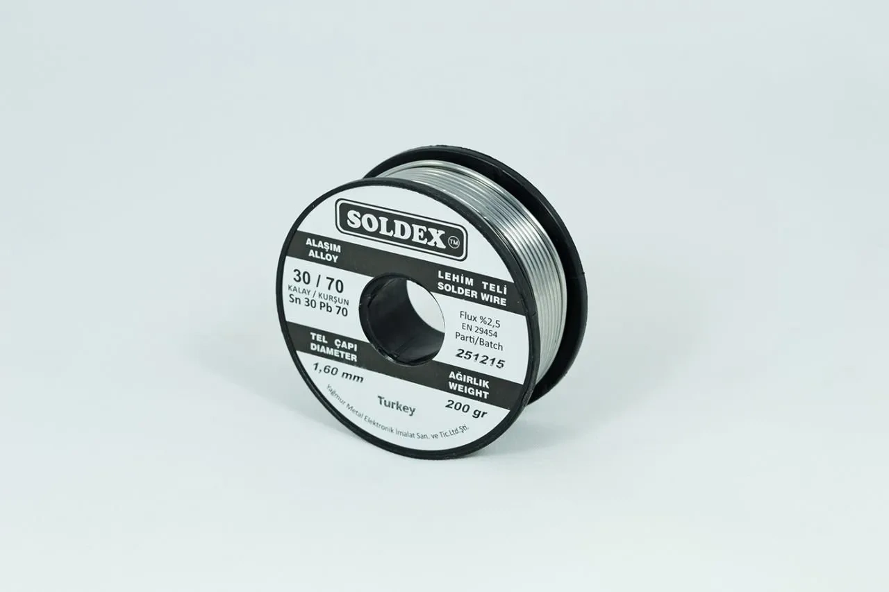 Evimdeyokyok 30-70 Lehim Teli 200 Gr 1,6 Mm Sn30 - Pb70