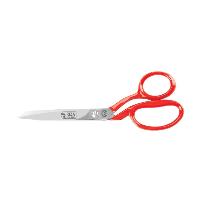 Evimdeyokyok 3257-7 Tekstil / Yatık Konfeksiyon Makası No 7 İnç / 17,78 Cm - Nikel Kaplama, Kırmızı Saplı, Mikro Tırtıllı