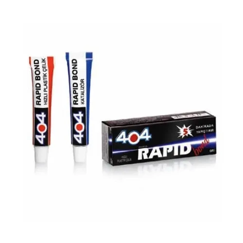 Evimdeyokyok 404 Plastik Çelik Rapid Bond Hızlı Yapıştırıcı 16Gr - Şeffaf