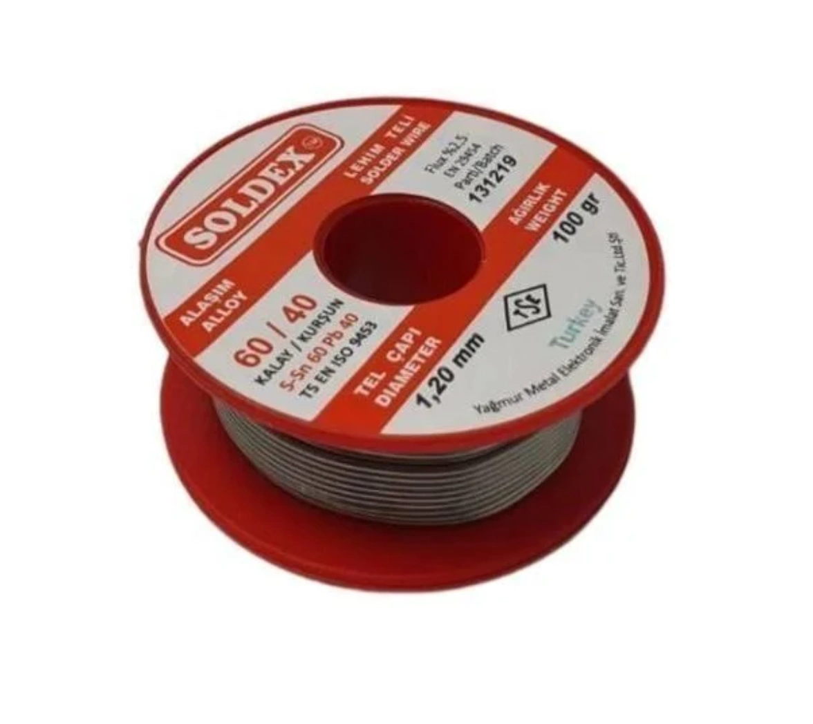 Evimdeyokyok 60/40 Lehim Teli 100 Gr 1.20 Mm (Sn60 / Pb40)