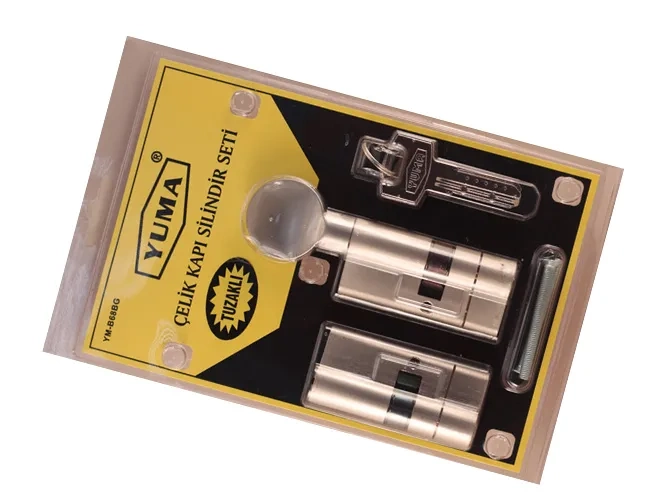 Evimdeyokyok 68Mm Mandallı Çelik Kapı Tuzaklı Barel Seti - Saten