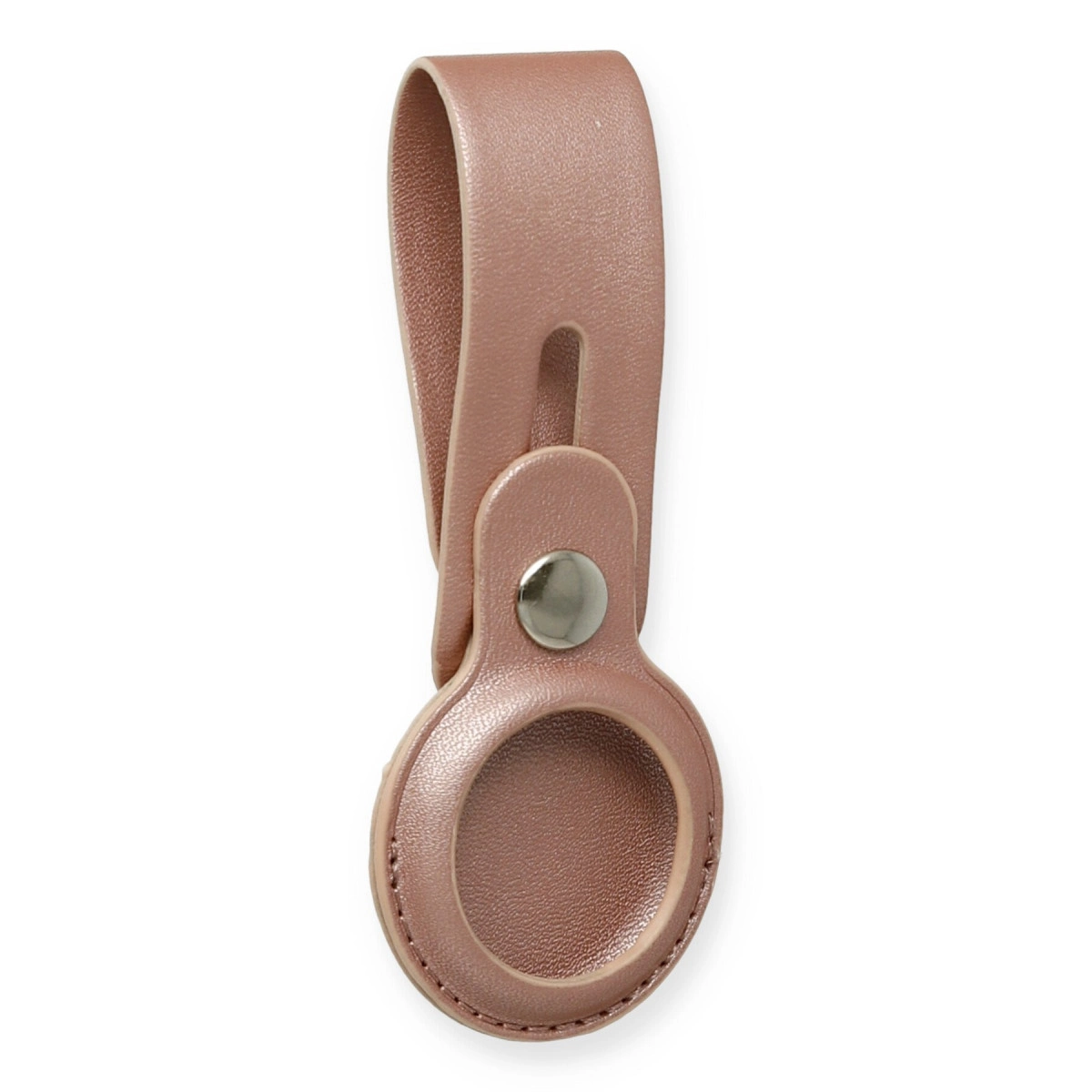 Evimdeyokyok Airtag Askılı Deri Kılıf - Rose Gold