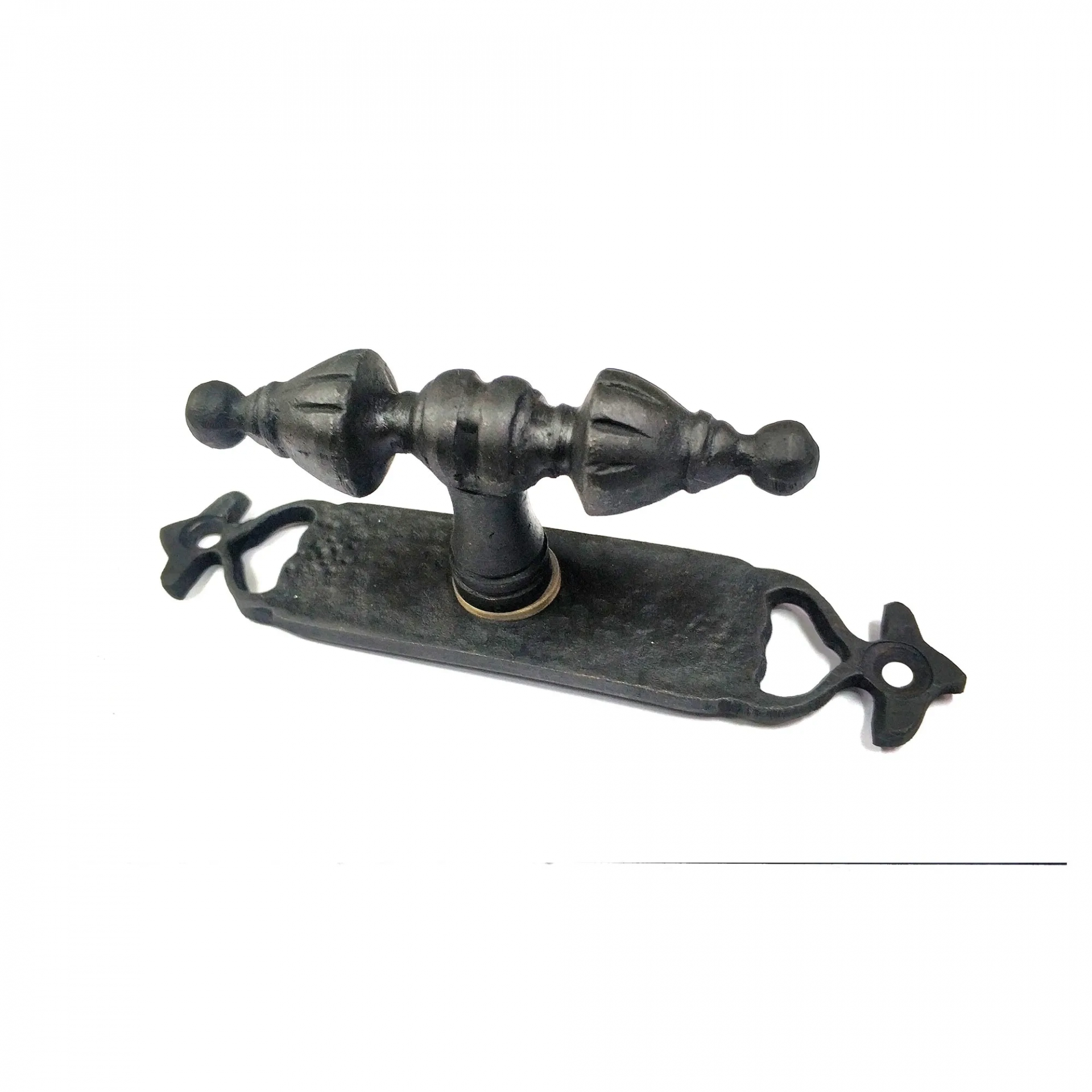 Evimdeyokyok Antika Tarz Dekoratif Pirinç Burma Pencere Kolu - 152X32 Mm, Oksit