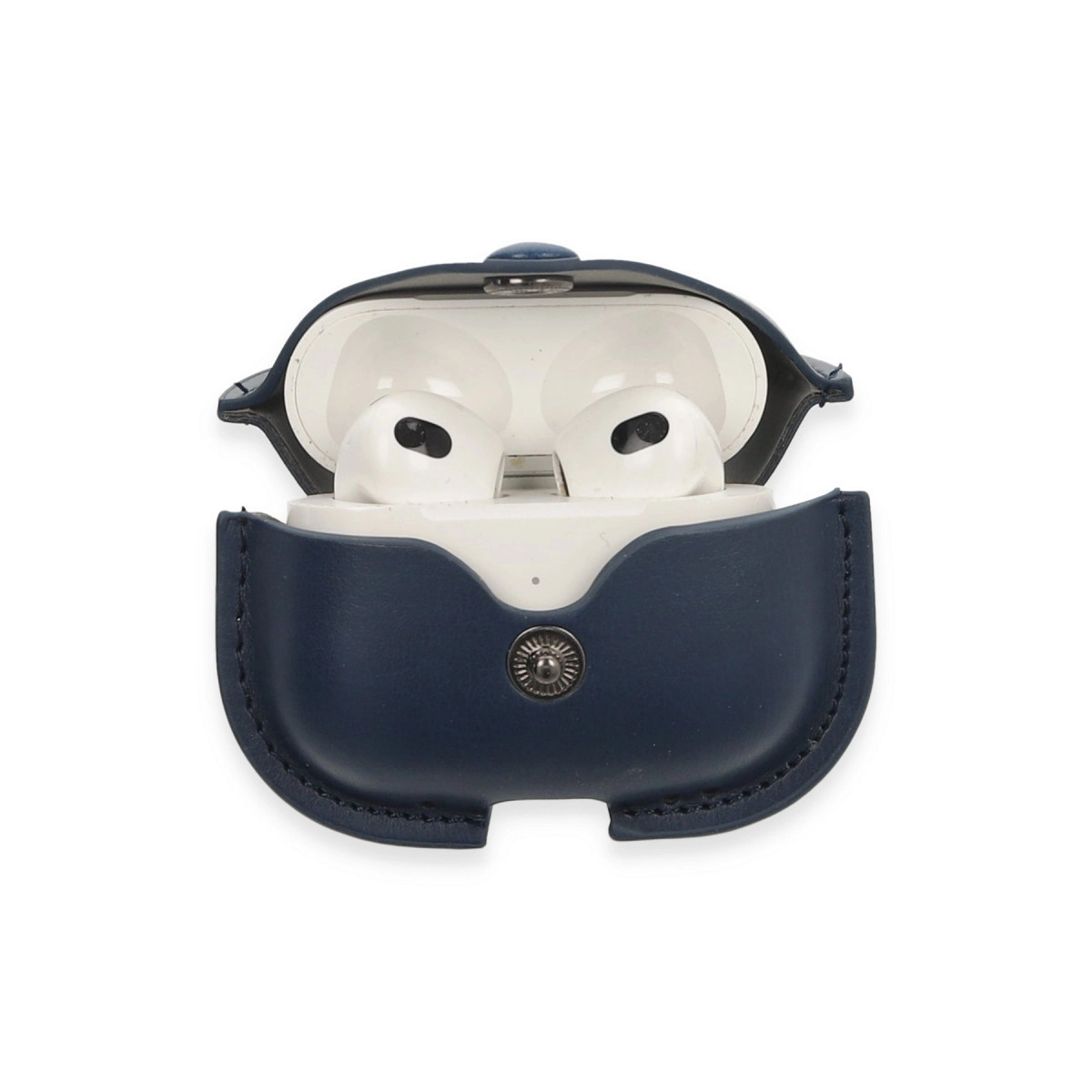 Evimdeyokyok Apple Airpods 3 (3.Nesil) Çanta Deri Kılıf - Lacivert