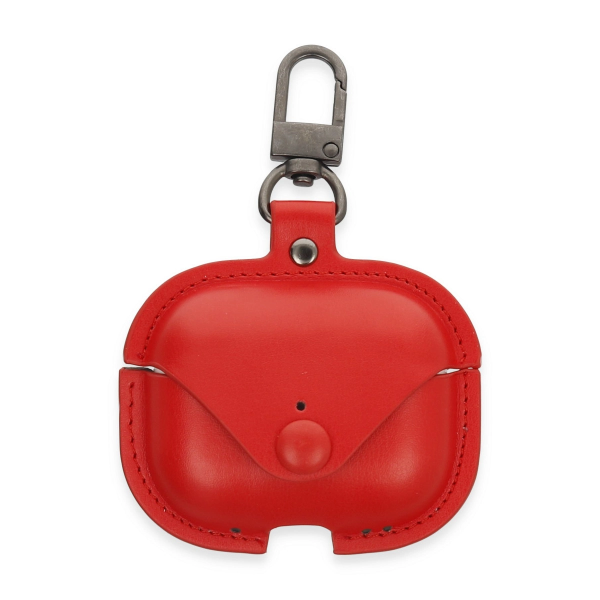 Evimdeyokyok Apple Airpods Pro 2 (2.Nesil) Çanta Deri Kılıf - Kırmızı