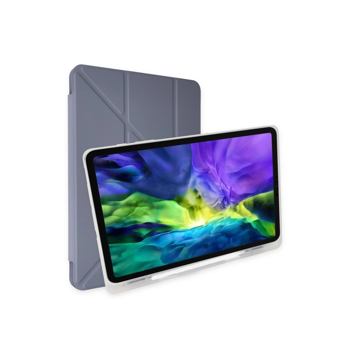Evimdeyokyok Apple İpad 10.2 (8.Nesil) Kılıf Kalemlikli Mars Tablet Kılıfı - Lavender