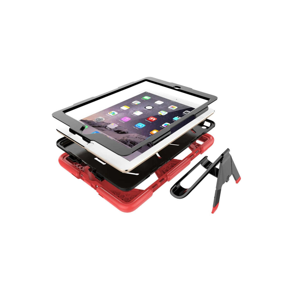 Evimdeyokyok Apple İpad 5 Air 9.7 Kılıf Griffin Tablet Kapak - Kırmızı