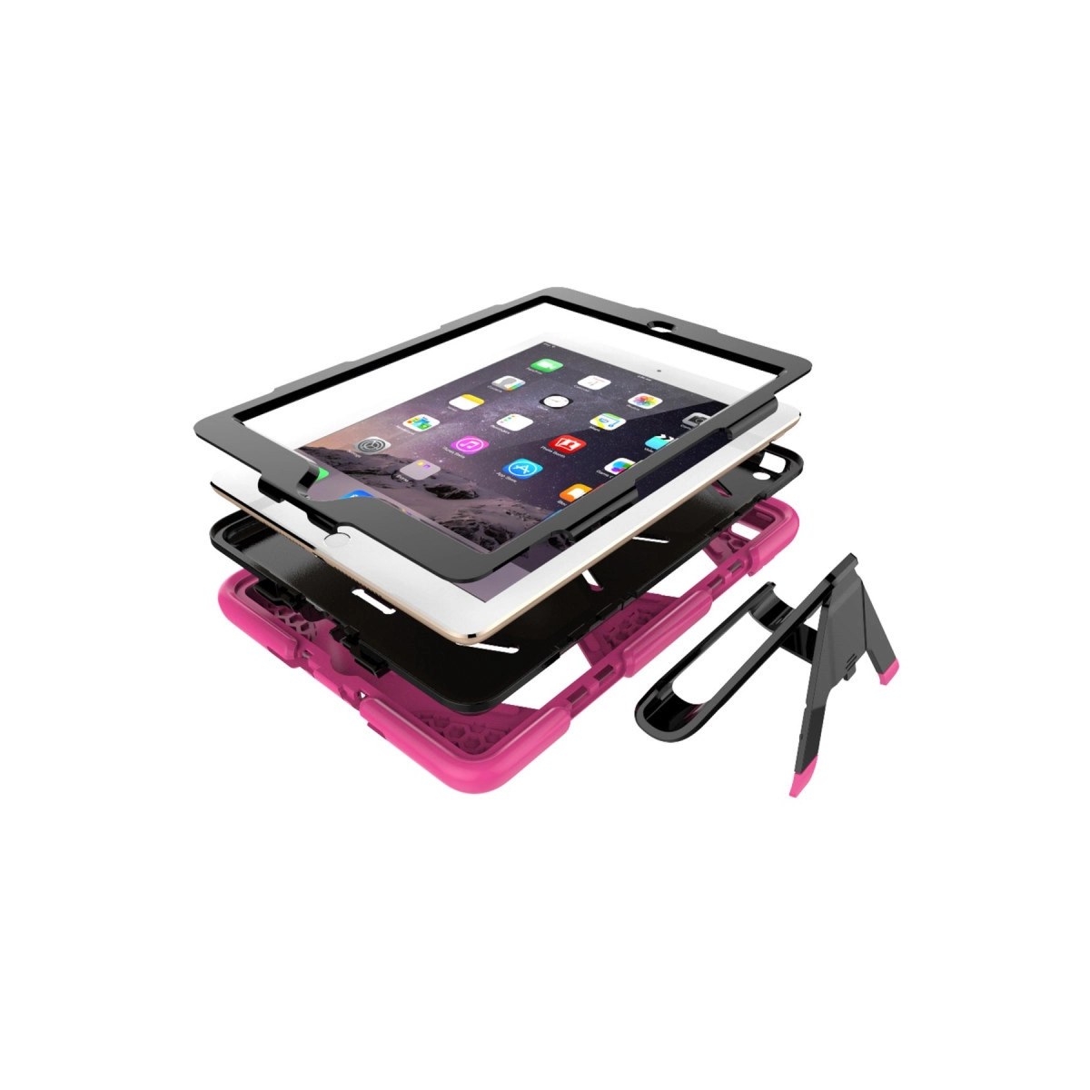 Evimdeyokyok Apple İpad 5 Air 9.7 Kılıf Griffin Tablet Kapak - Pembe