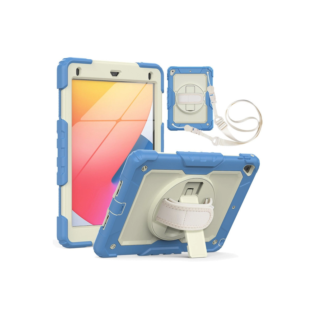 Evimdeyokyok Apple İpad 5 Air 9.7 Kılıf Strap New Tablet Kapak - Mavi