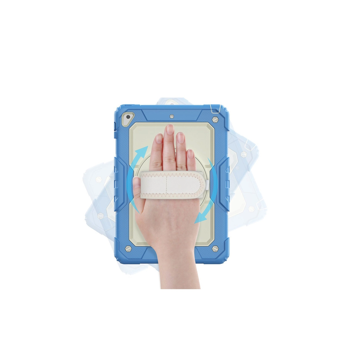 Evimdeyokyok Apple İpad 5 Air 9.7 Kılıf Strap New Tablet Kapak - Mavi