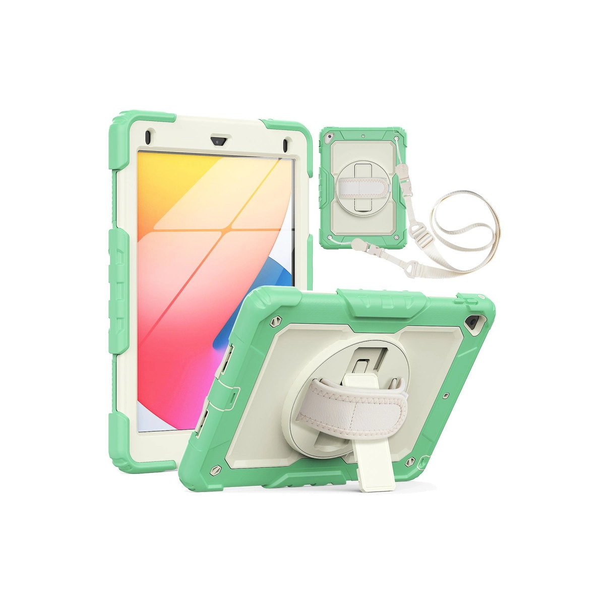 Evimdeyokyok Apple İpad 5 Air 9.7 Kılıf Strap New Tablet Kapak - Yeşil