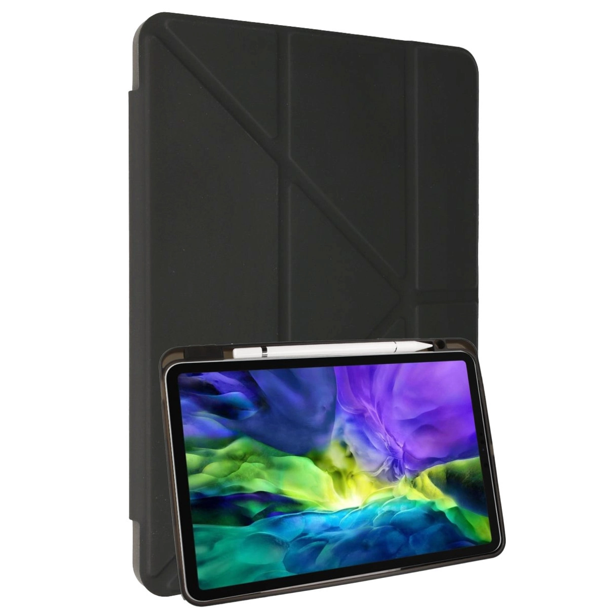 Evimdeyokyok Apple İpad Air 4 10.9 Kılıf Kalemlikli Mars Tablet Kılıfı - Koyu Gri