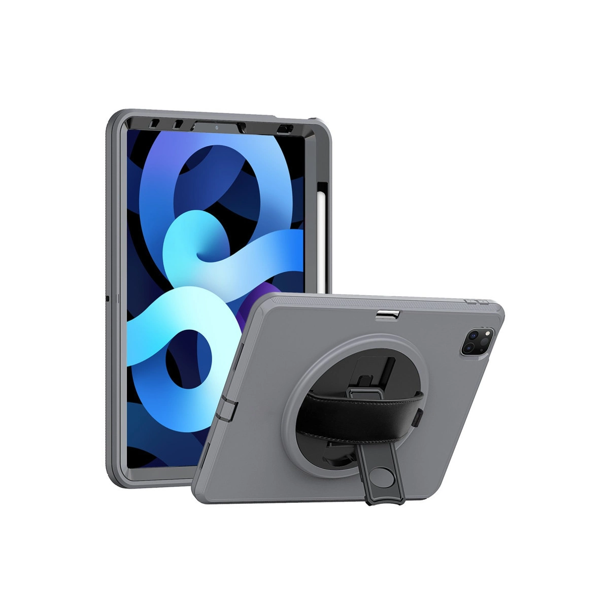 Evimdeyokyok Apple İpad Pro 11 (2018) Kılıf Hand Strap Tablet Kılıfı - Gri