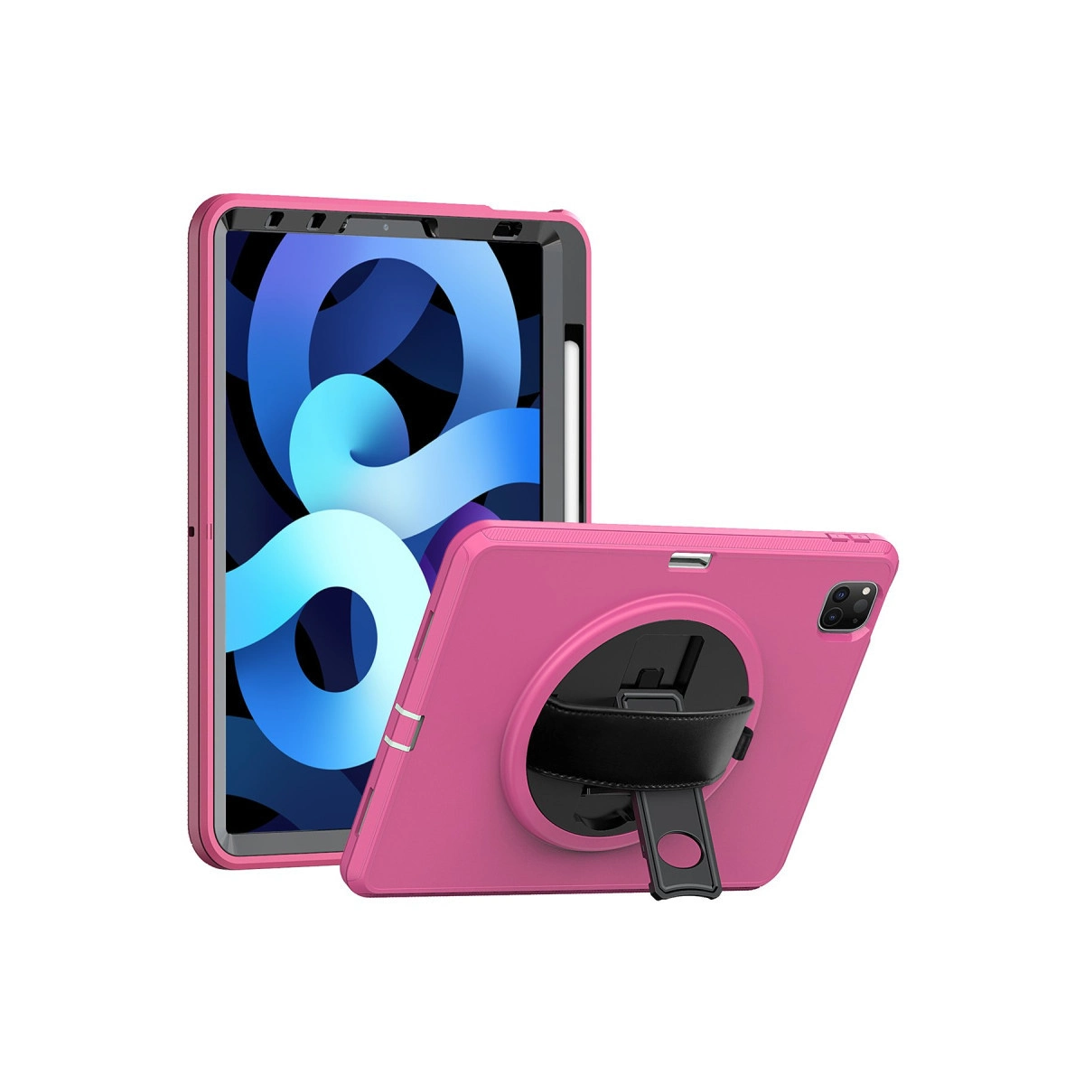 Evimdeyokyok Apple İpad Pro 11 (2018) Kılıf Hand Strap Tablet Kılıfı - Pembe