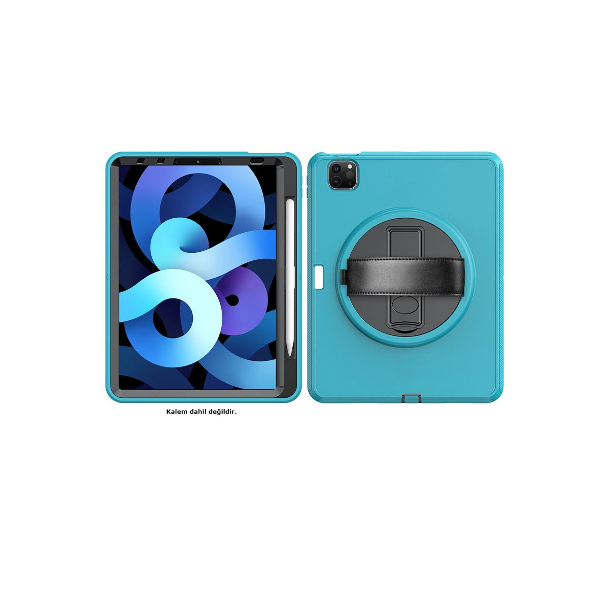 Evimdeyokyok Apple İpad Pro 11 (2018) Kılıf Hand Strap Tablet Kılıfı - Turkuaz