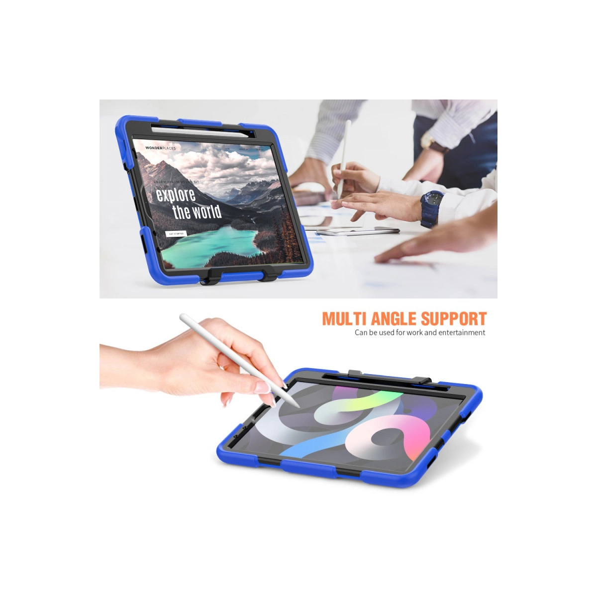 Evimdeyokyok Apple İpad Pro 11 (2020) Kılıf Griffin Tablet Kapak - Mavi