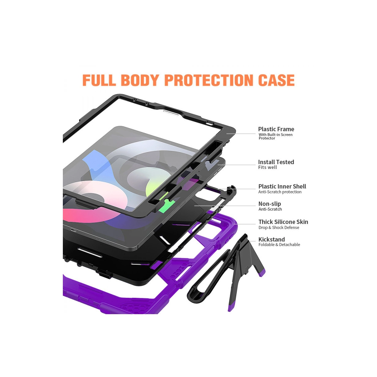 Evimdeyokyok Apple İpad Pro 11 (2020) Kılıf Griffin Tablet Kapak - Mor